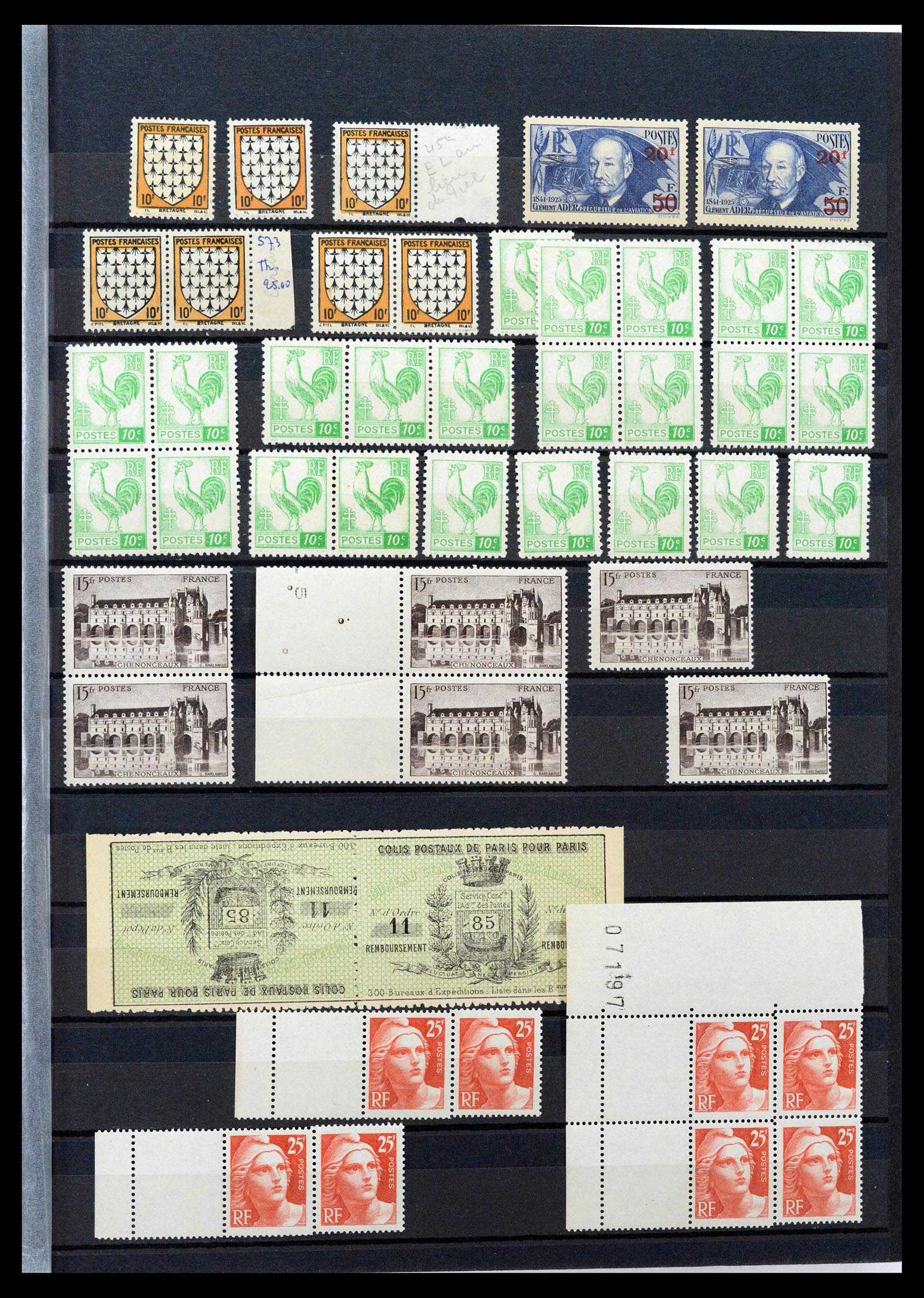 39423 0007 - Postzegelverzameling 39423 Frankrijk variëteiten 1862-1985.