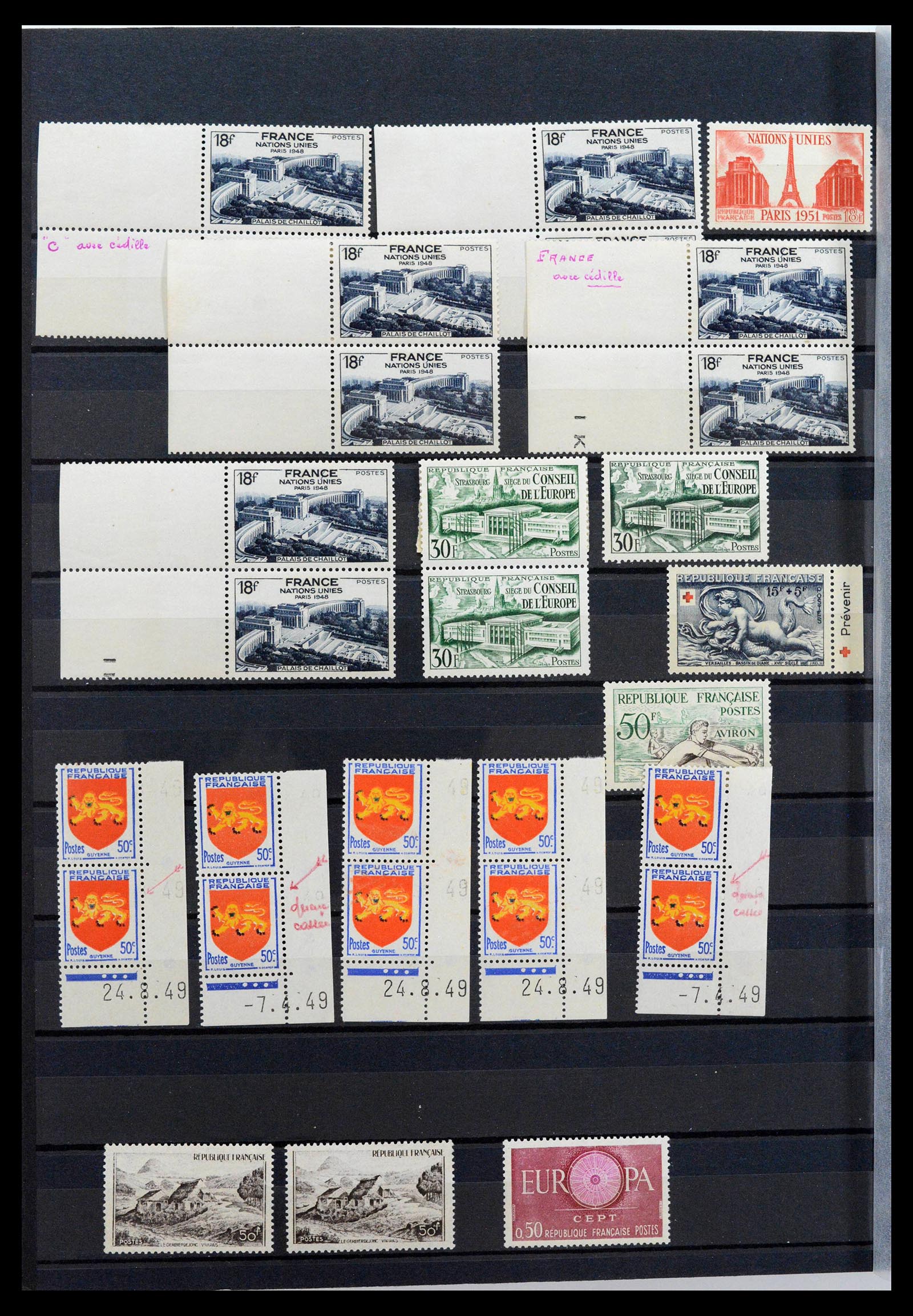 39423 0012 - Postzegelverzameling 39423 Frankrijk variëteiten 1862-1985.