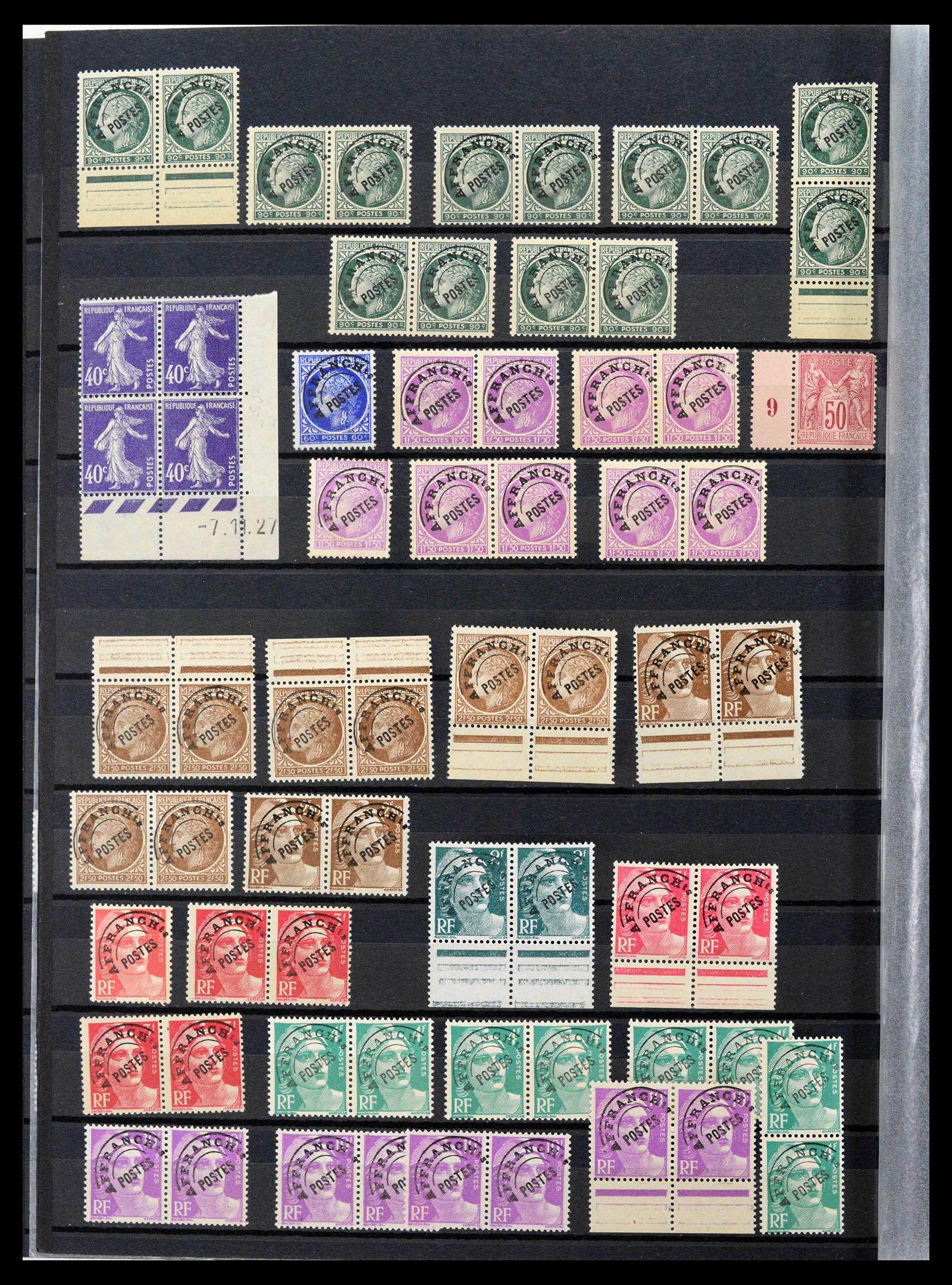 39423 0034 - Postzegelverzameling 39423 Frankrijk variëteiten 1862-1985.