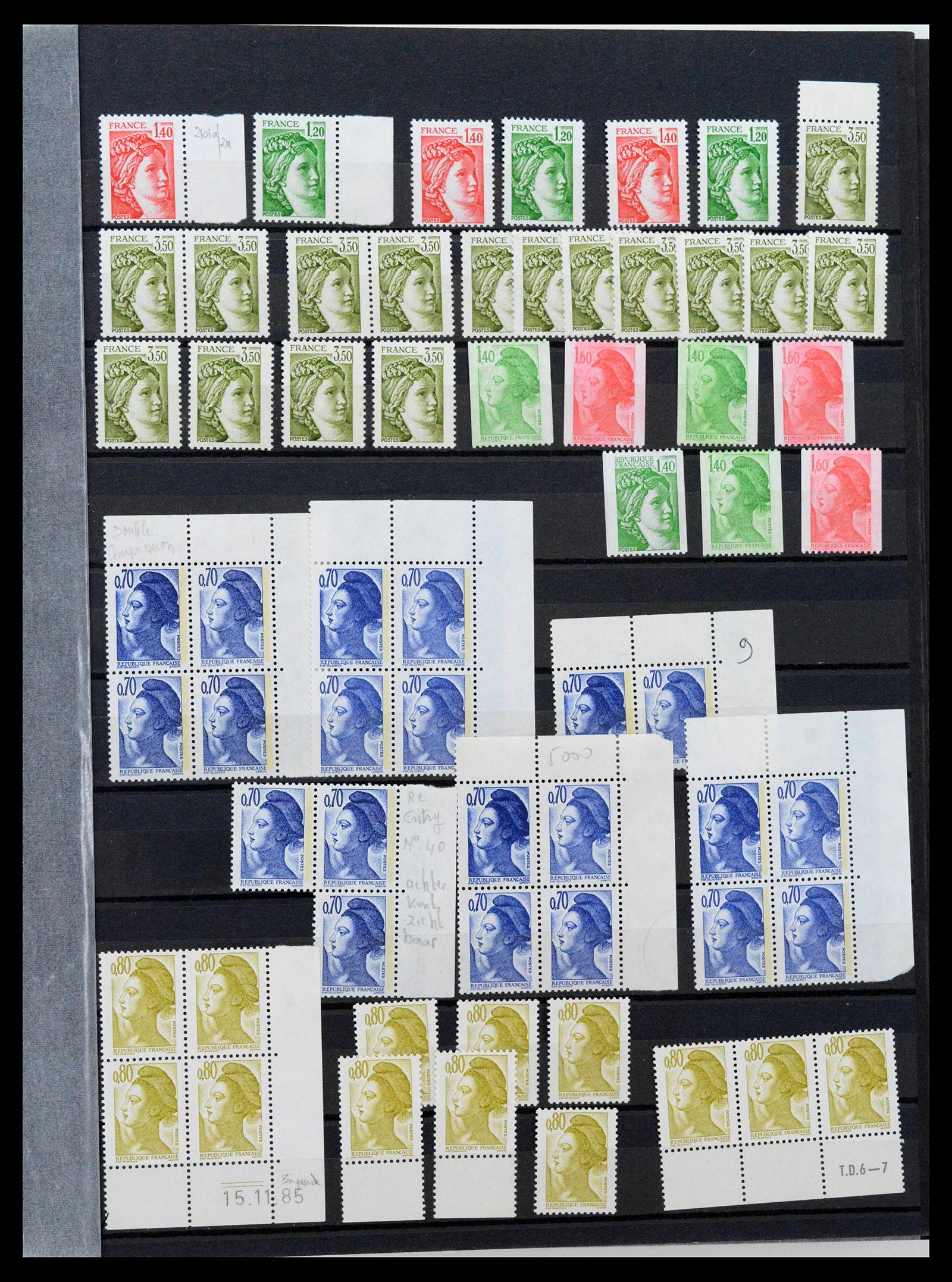 39423 0037 - Postzegelverzameling 39423 Frankrijk variëteiten 1862-1985.