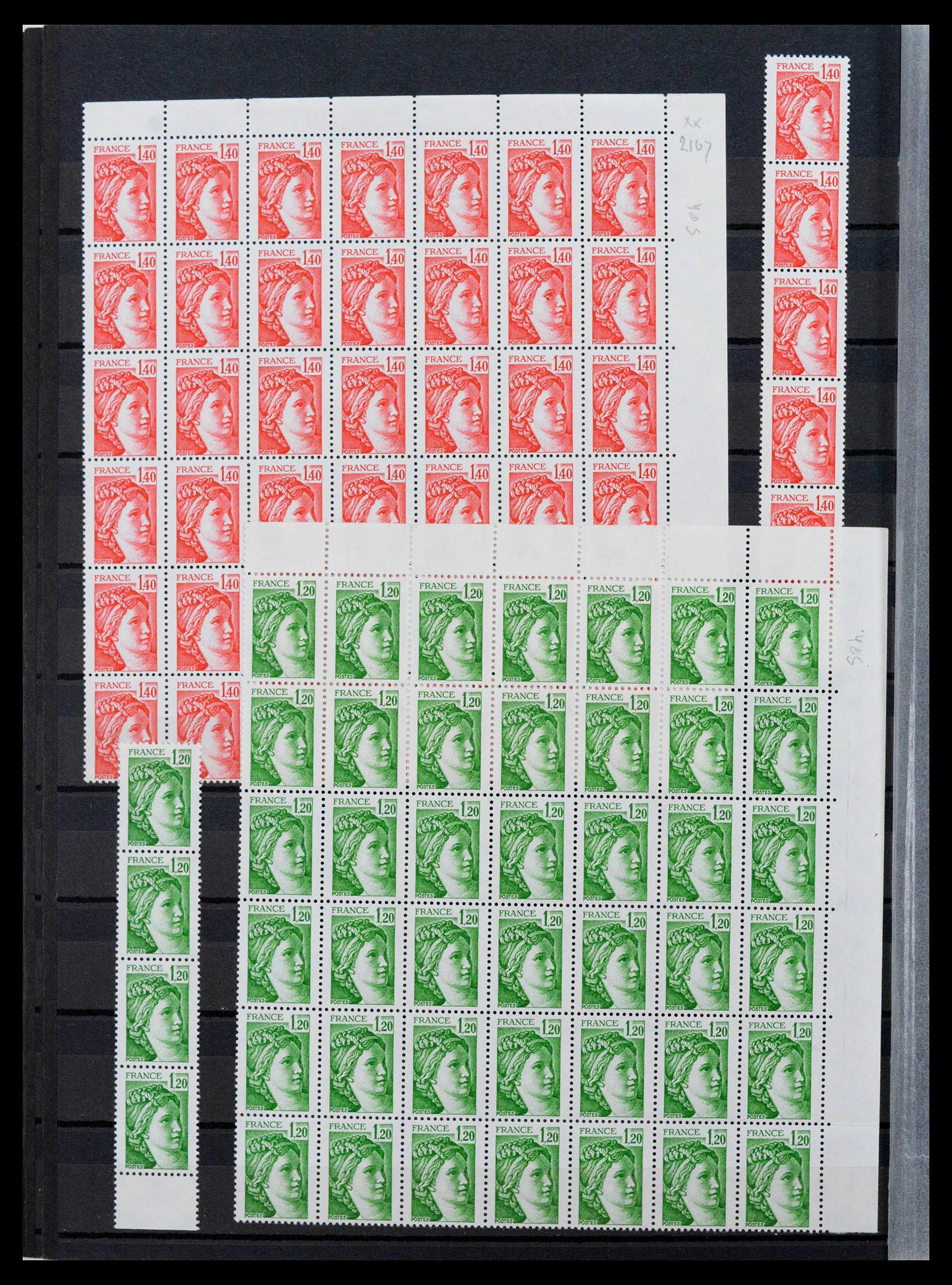 39423 0040 - Postzegelverzameling 39423 Frankrijk variëteiten 1862-1985.