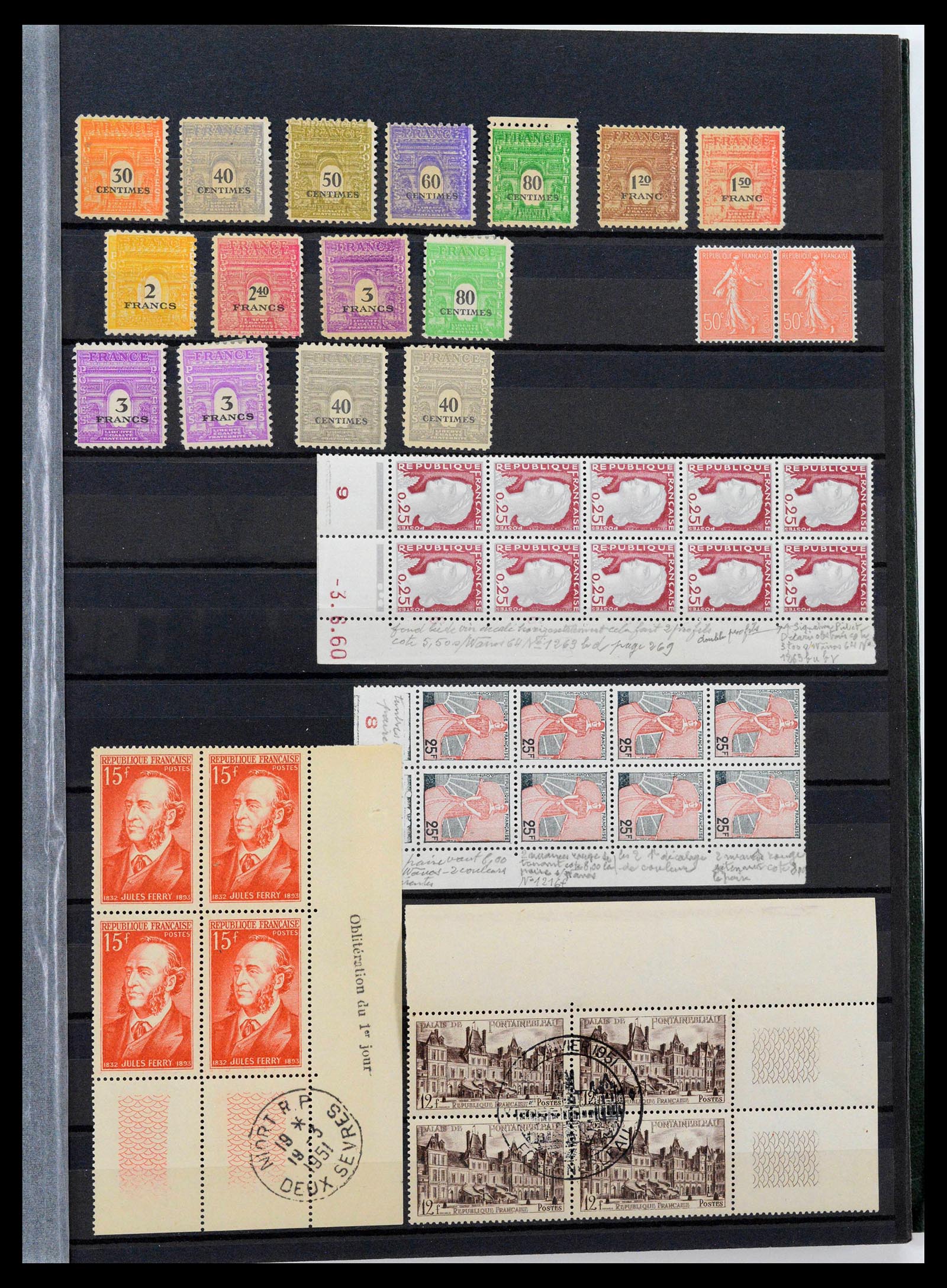 39423 0043 - Postzegelverzameling 39423 Frankrijk variëteiten 1862-1985.