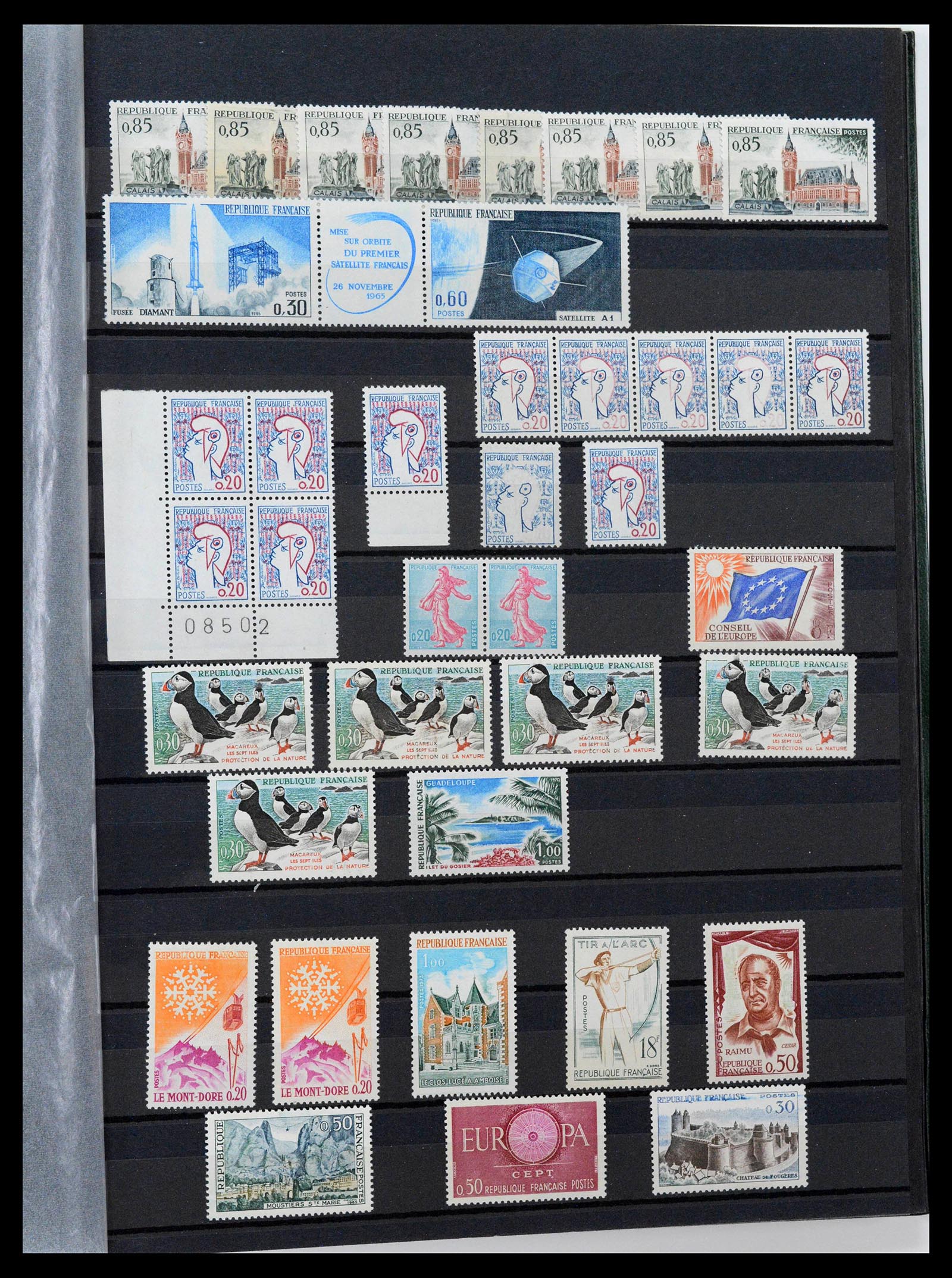 39423 0049 - Postzegelverzameling 39423 Frankrijk variëteiten 1862-1985.