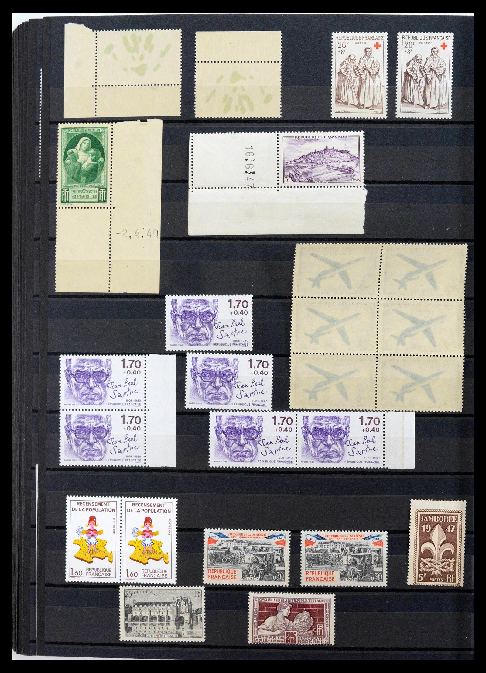 39423 0050 - Postzegelverzameling 39423 Frankrijk variëteiten 1862-1985.