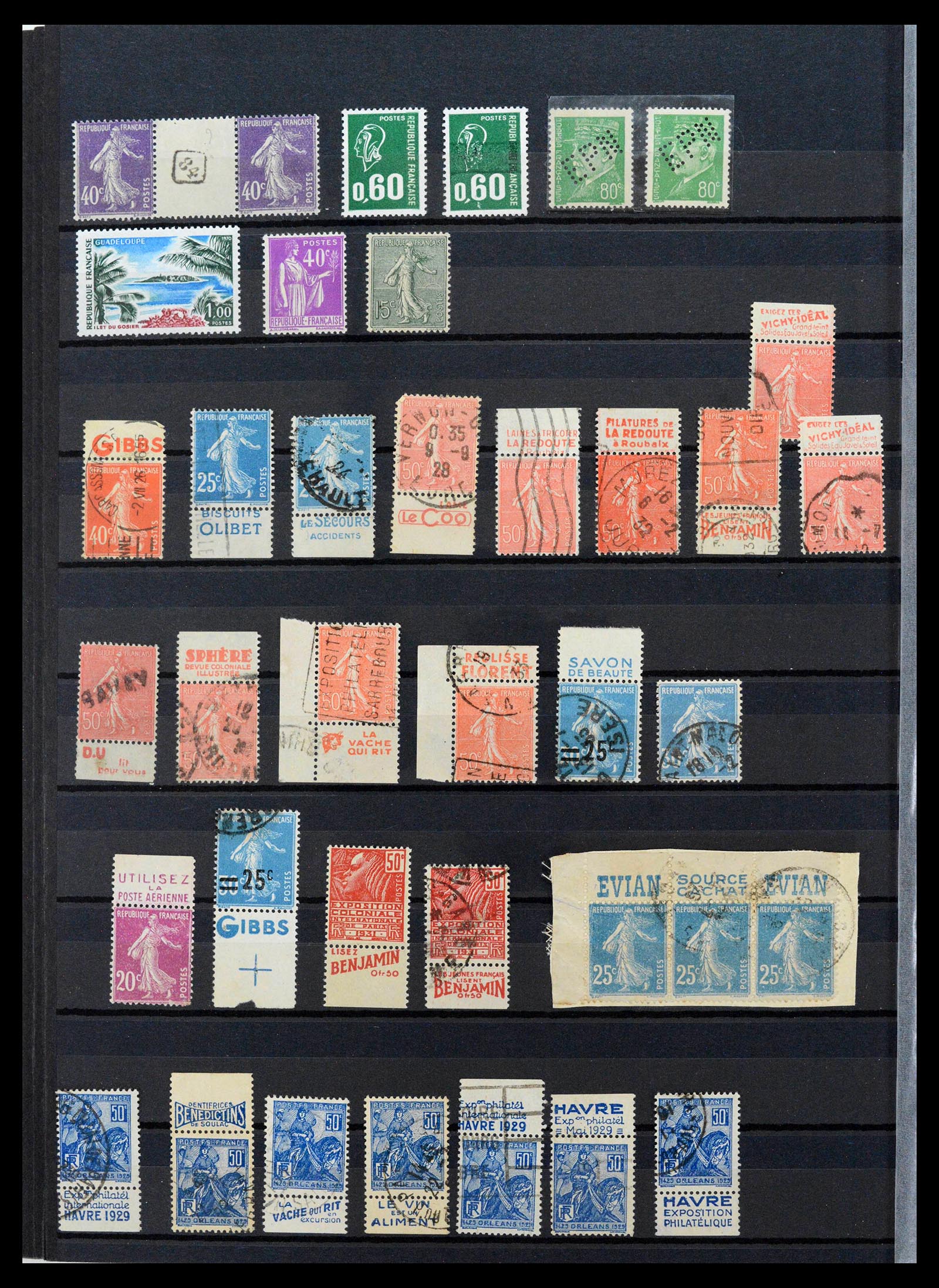 39423 0052 - Postzegelverzameling 39423 Frankrijk variëteiten 1862-1985.