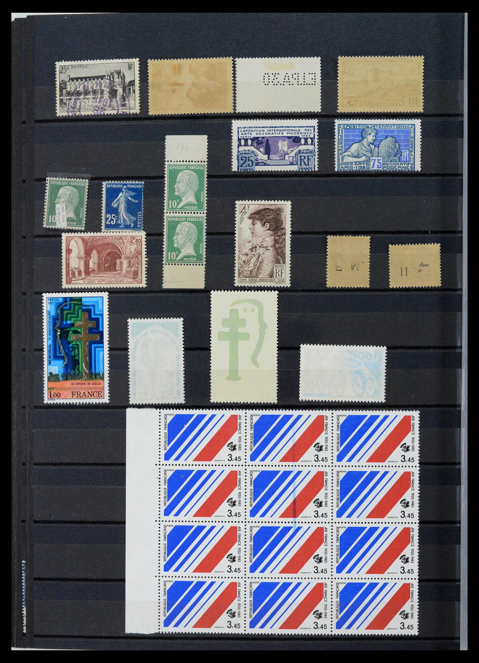 39423 0054 - Postzegelverzameling 39423 Frankrijk variëteiten 1862-1985.