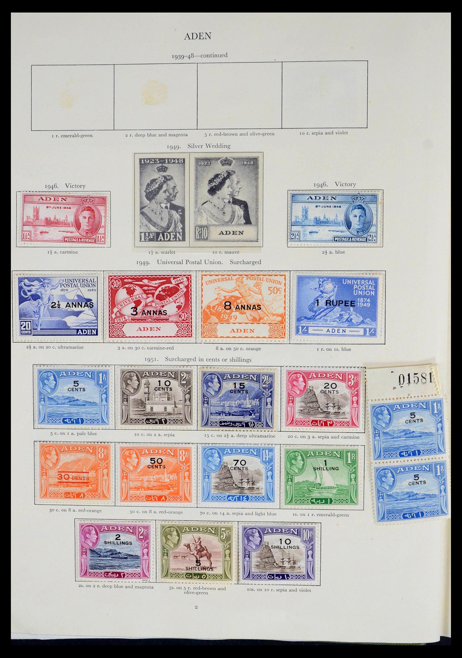 39424 0002 - Postzegelverzameling 39424 Engelse koloniën 1937-1952.