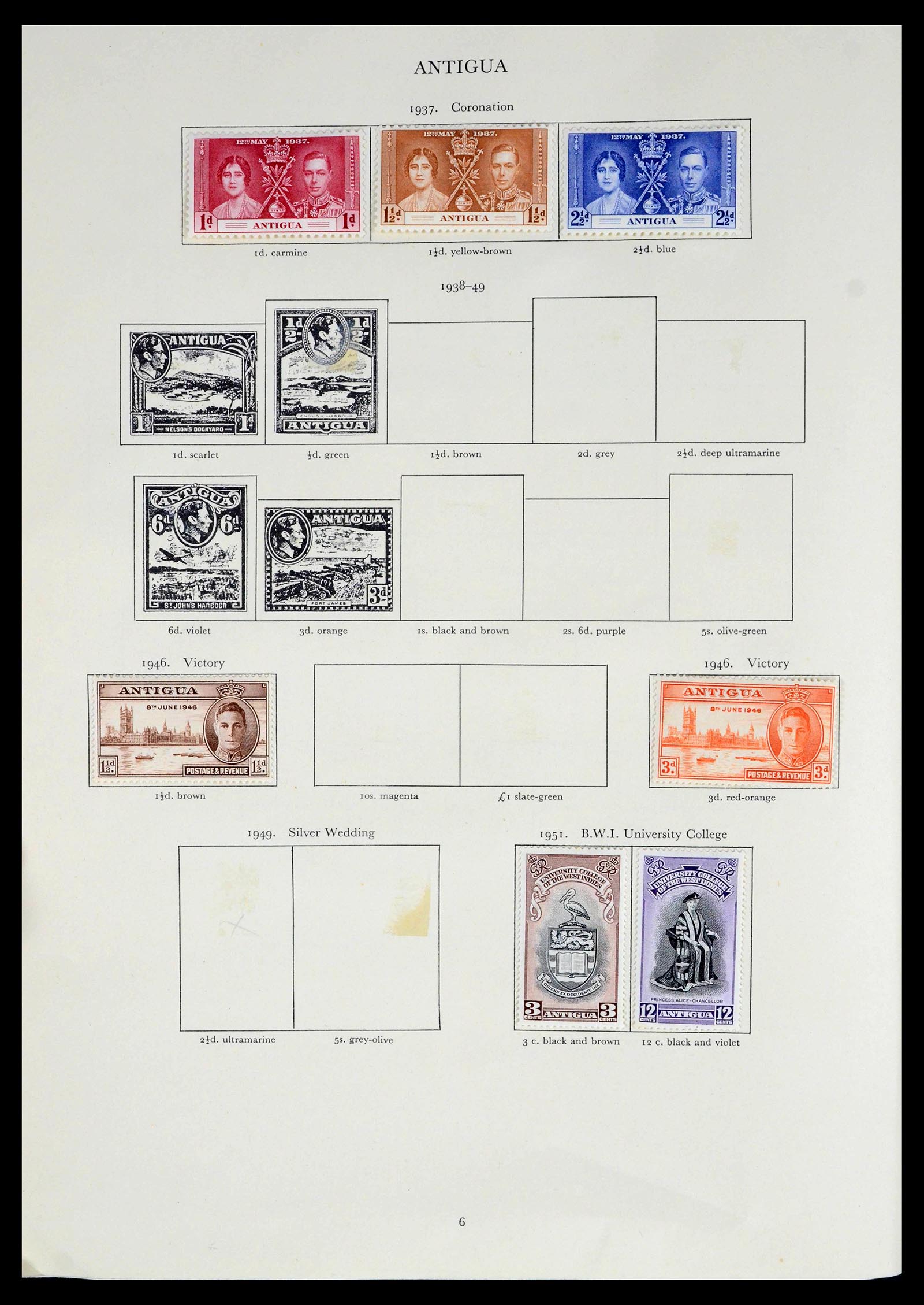 39424 0006 - Postzegelverzameling 39424 Engelse koloniën 1937-1952.