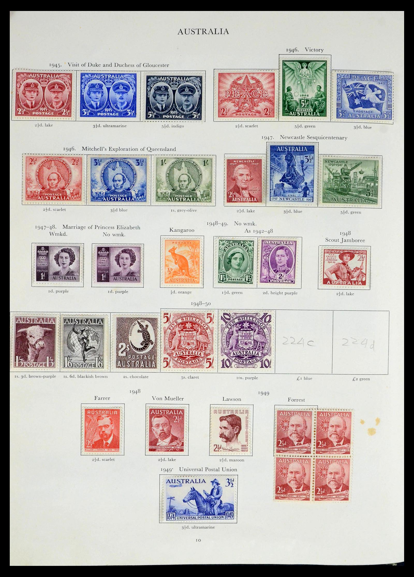 39424 0011 - Postzegelverzameling 39424 Engelse koloniën 1937-1952.
