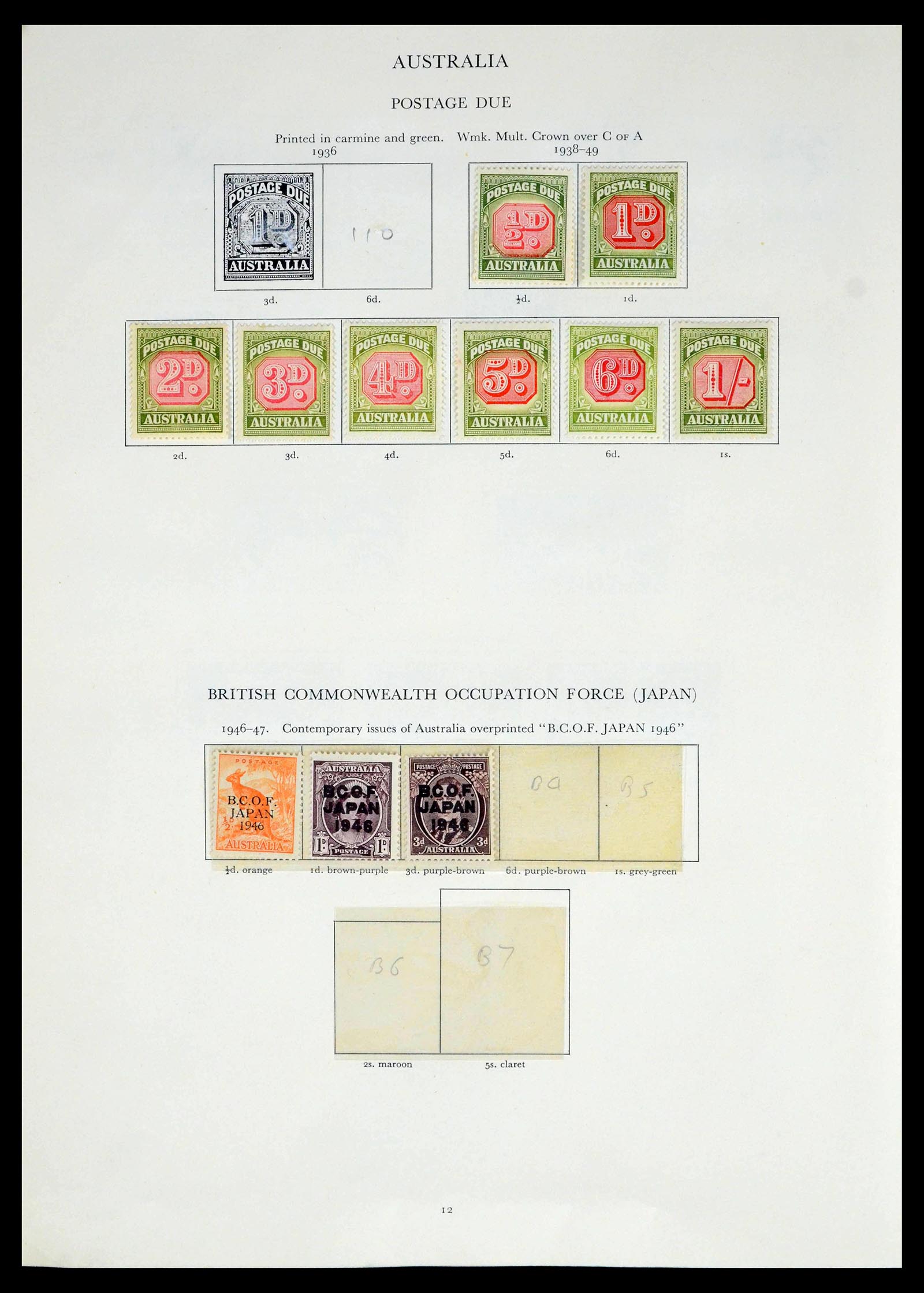 39424 0013 - Postzegelverzameling 39424 Engelse koloniën 1937-1952.