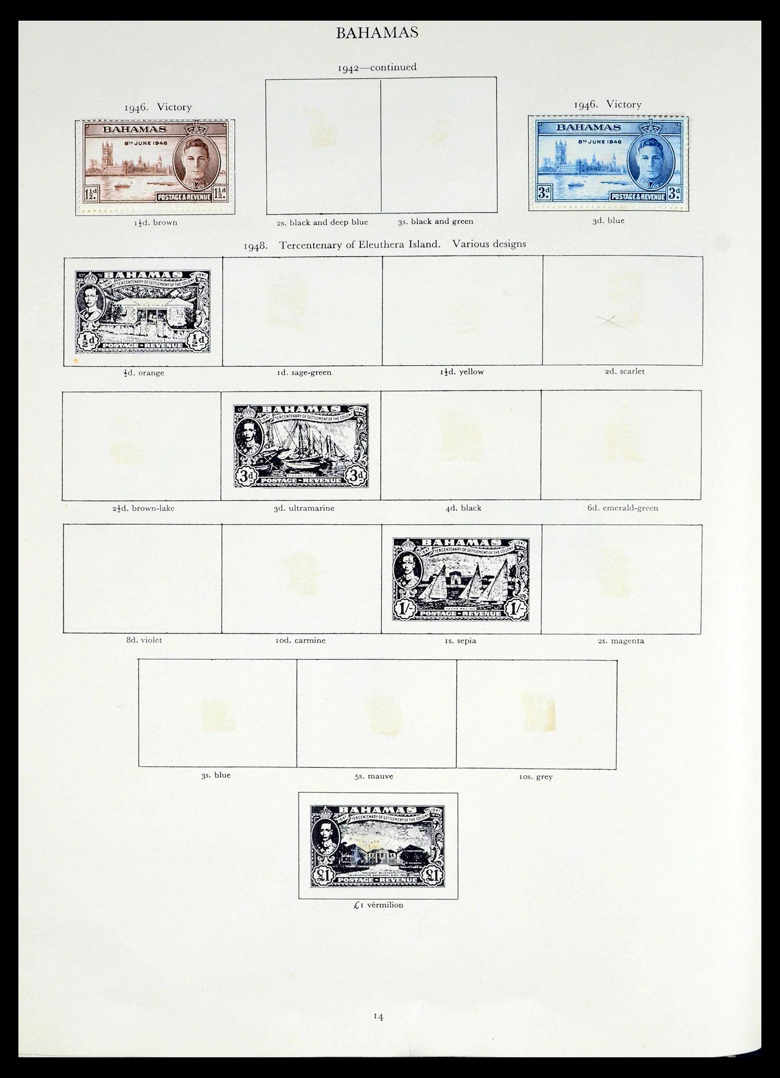 39424 0015 - Postzegelverzameling 39424 Engelse koloniën 1937-1952.