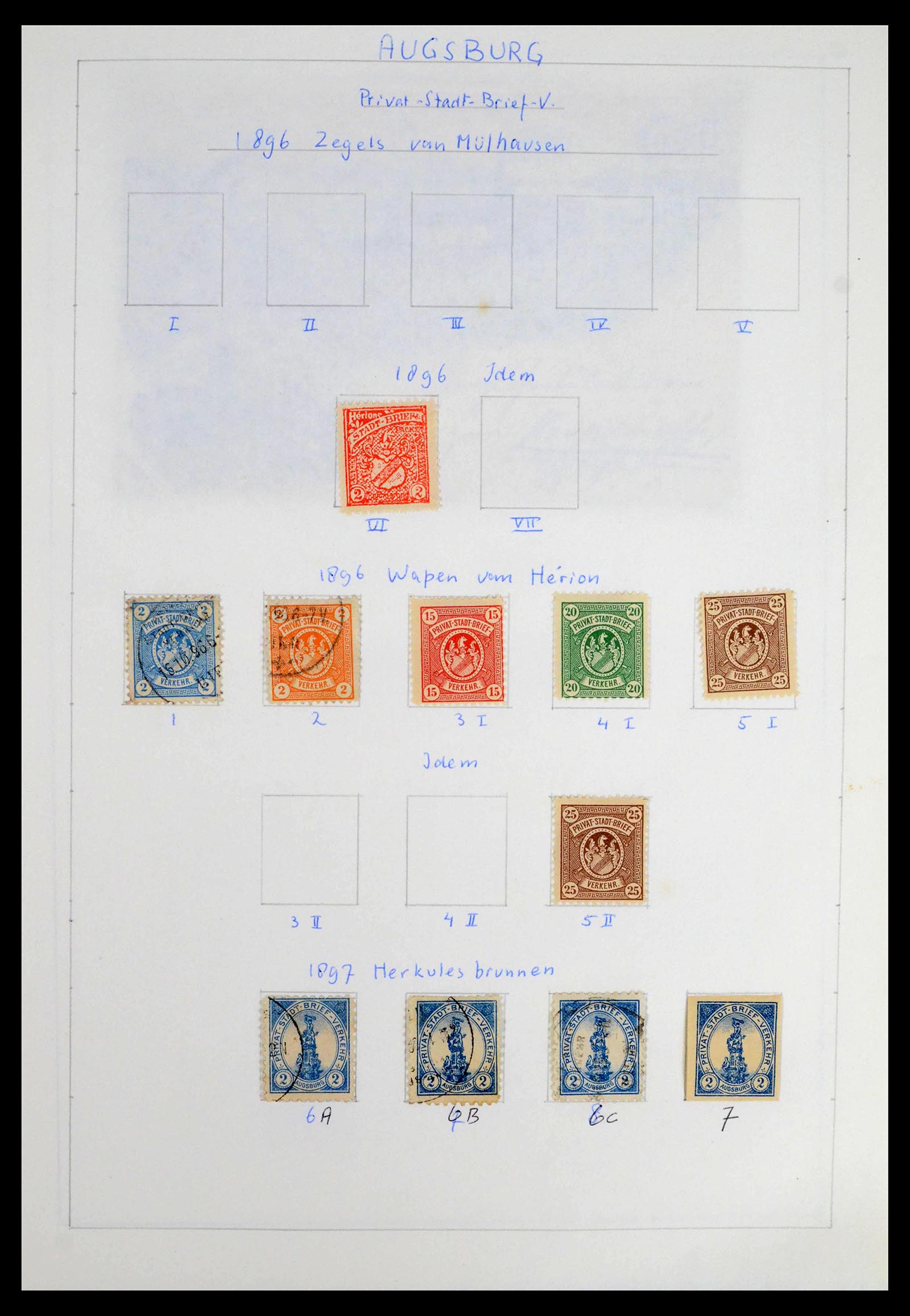 39425 0008 - Stamp collection 39425 Germany city post 1880-1905.