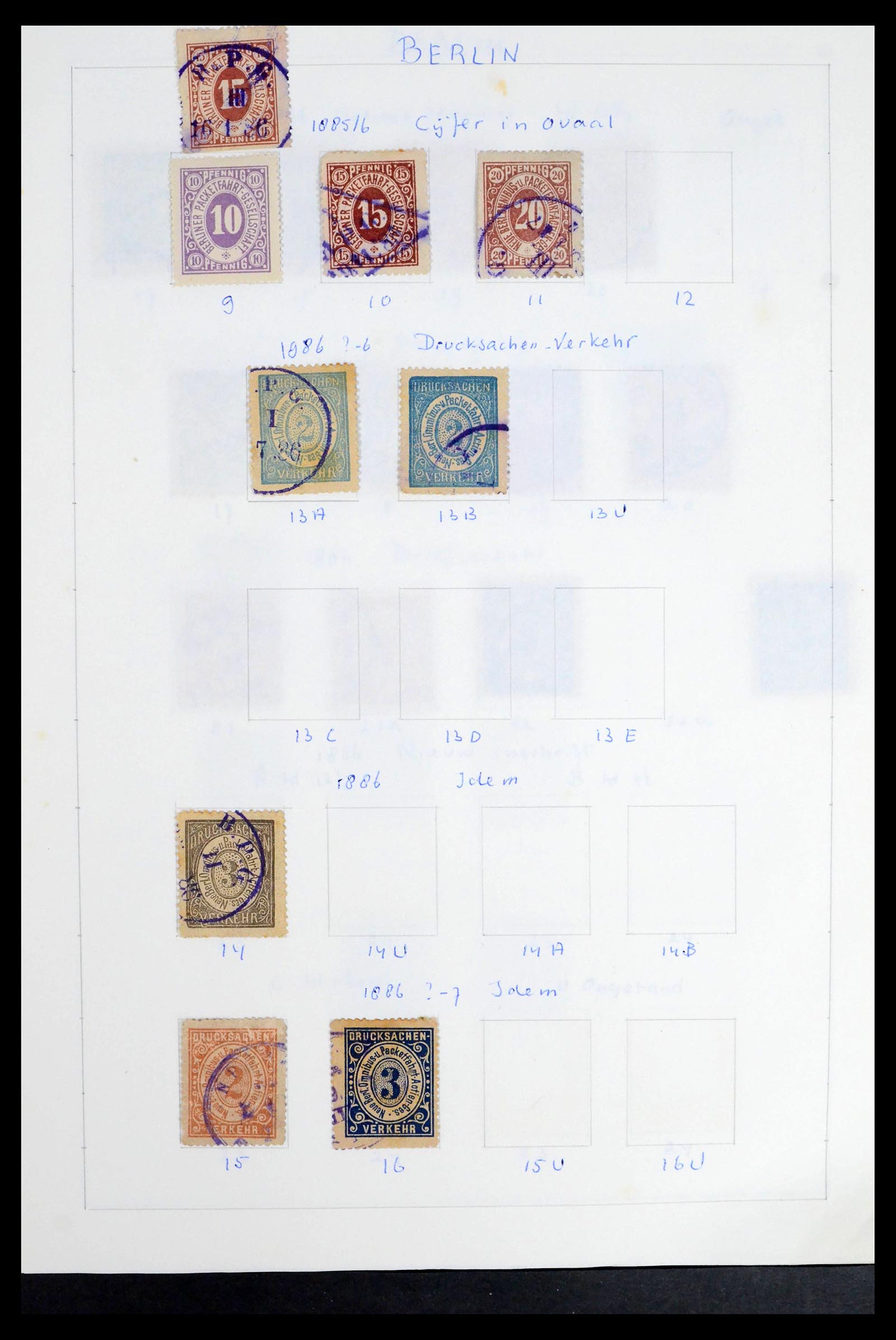 39425 0013 - Stamp collection 39425 Germany city post 1880-1905.