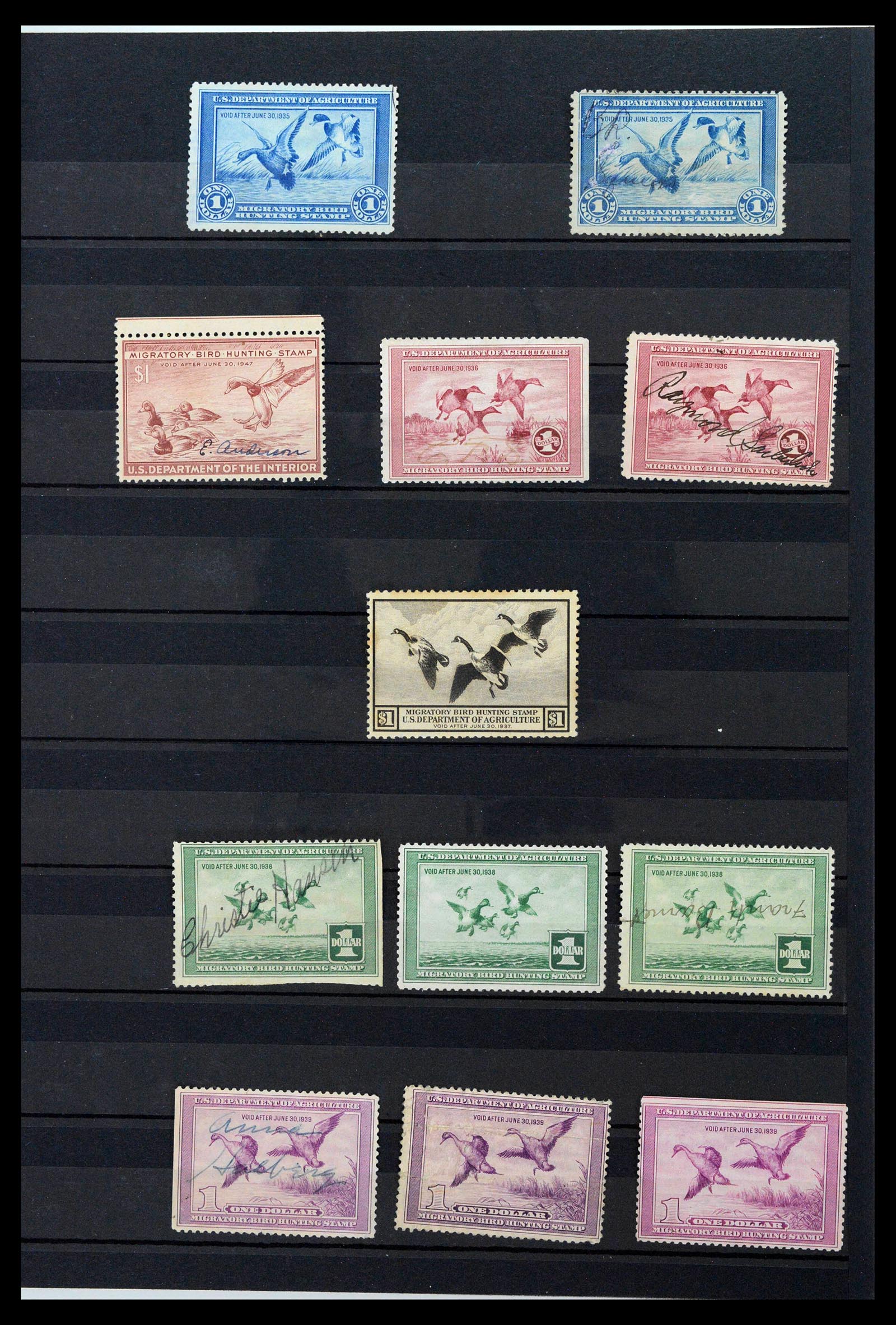39426 0001 - Postzegelverzameling 39426 USA duckstamps 1934-2007.