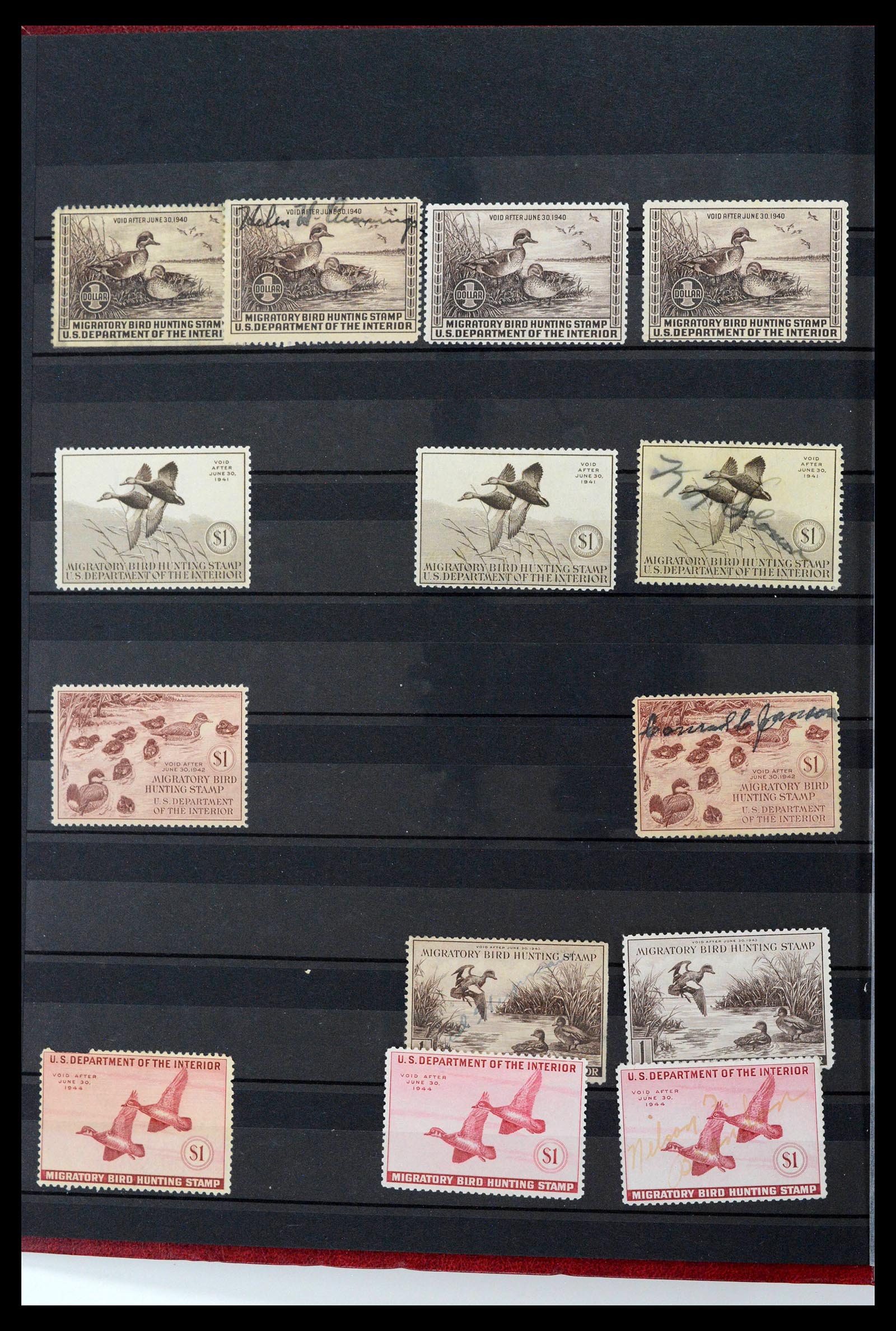 39426 0002 - Postzegelverzameling 39426 USA duckstamps 1934-2007.