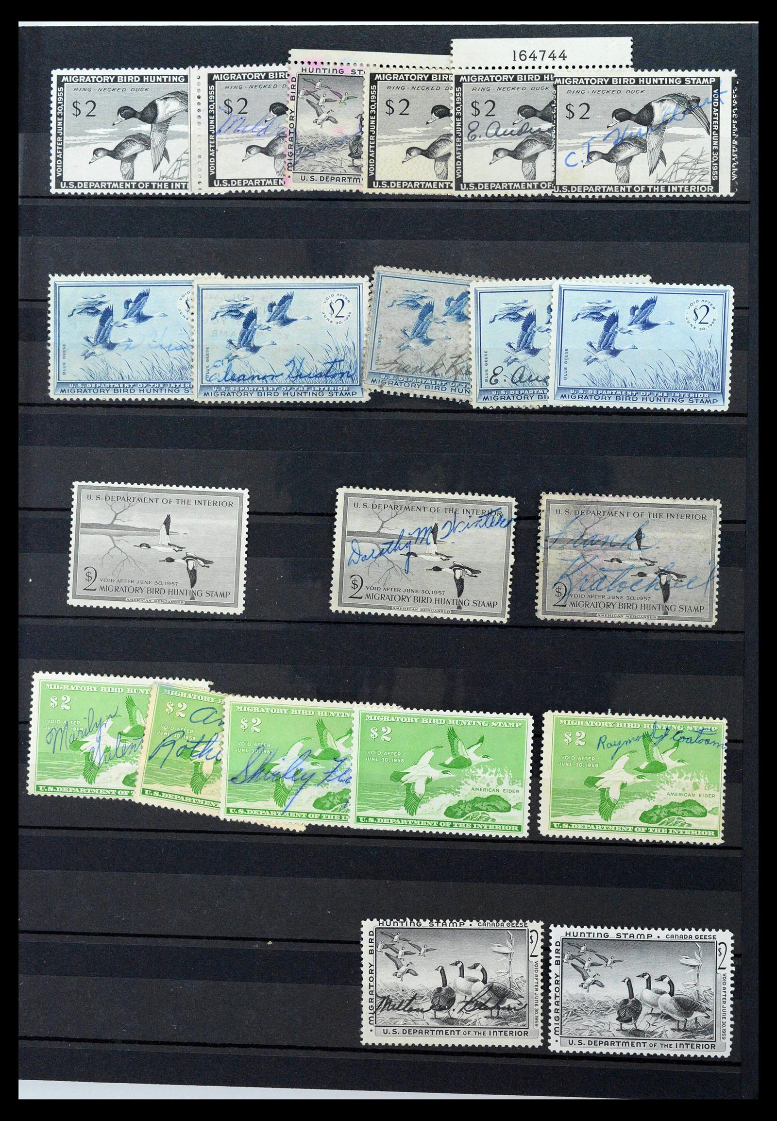 39426 0005 - Postzegelverzameling 39426 USA duckstamps 1934-2007.