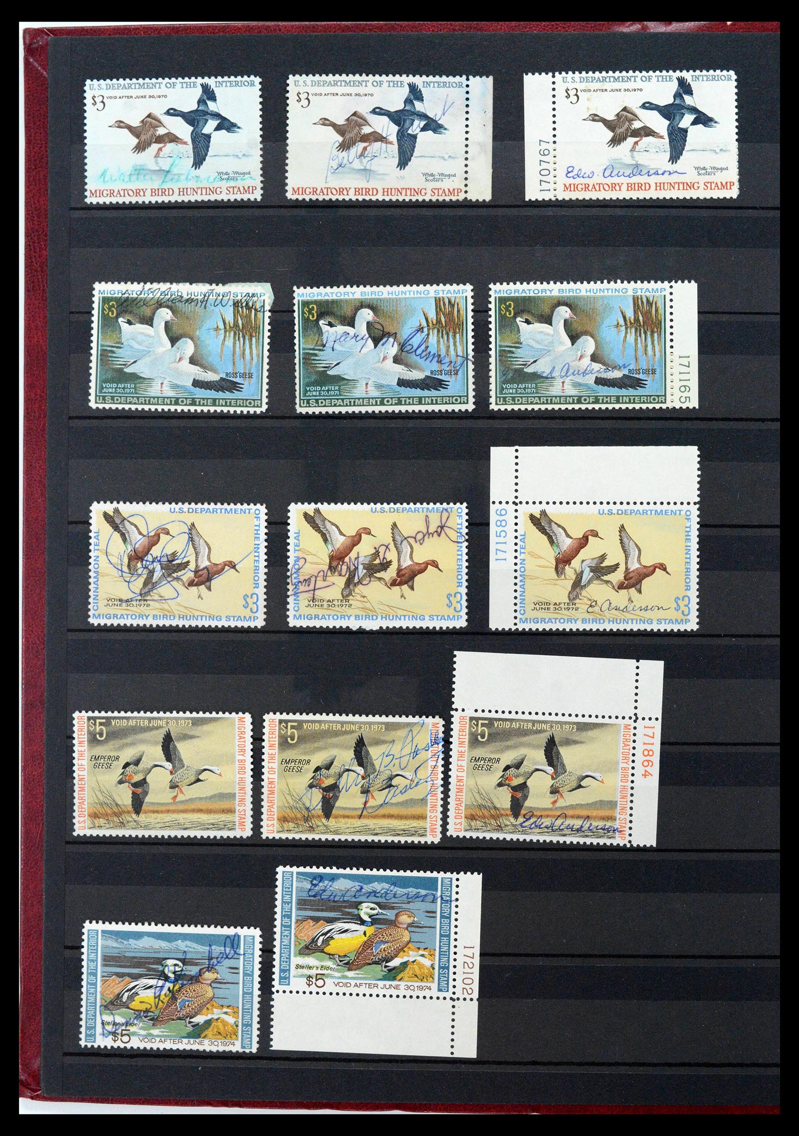 39426 0008 - Stamp collection 39426 USA duckstamps 1934-2007.