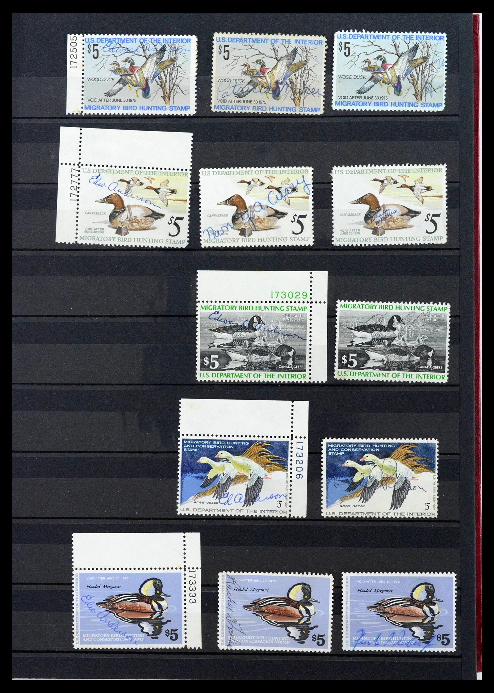 39426 0009 - Postzegelverzameling 39426 USA duckstamps 1934-2007.