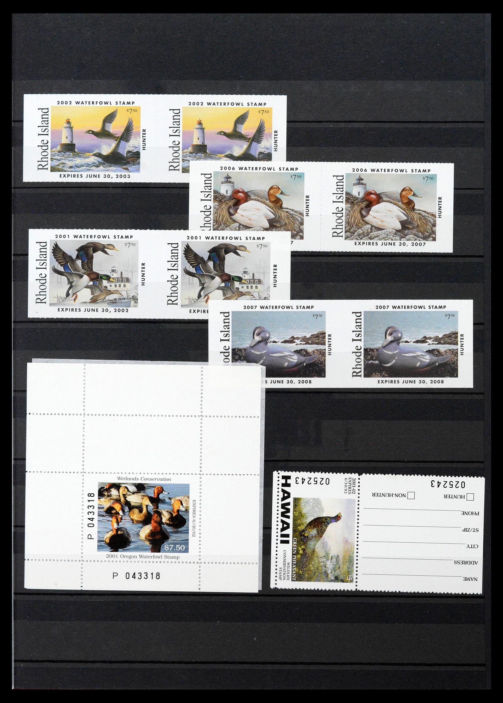 39426 0017 - Postzegelverzameling 39426 USA duckstamps 1934-2007.