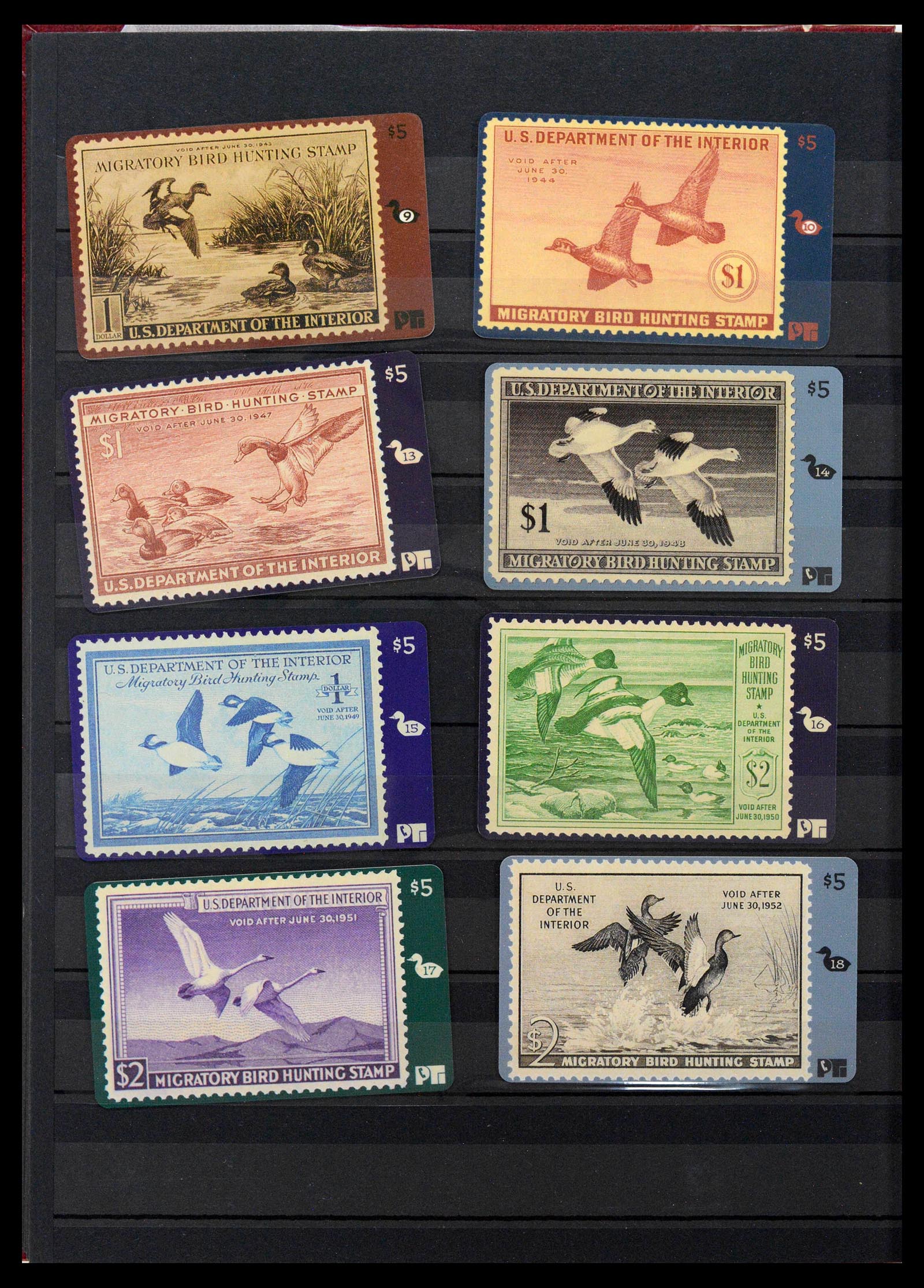 39426 0020 - Stamp collection 39426 USA duckstamps 1934-2007.