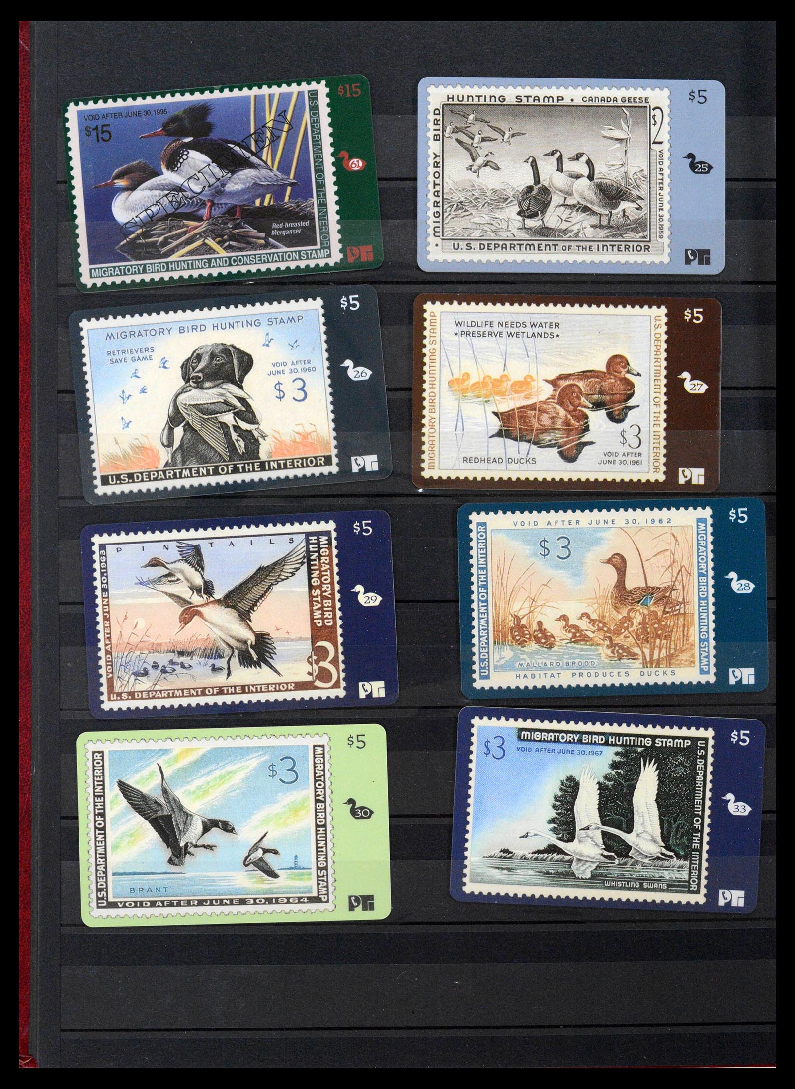 39426 0022 - Stamp collection 39426 USA duckstamps 1934-2007.