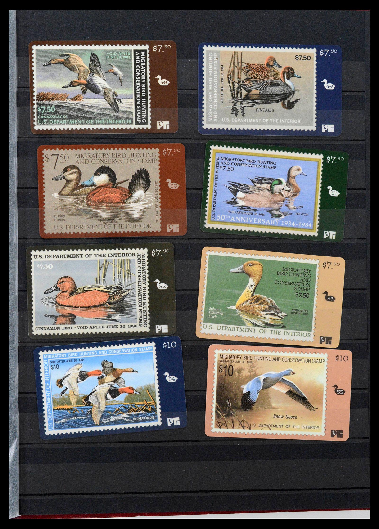 39426 0025 - Stamp collection 39426 USA duckstamps 1934-2007.