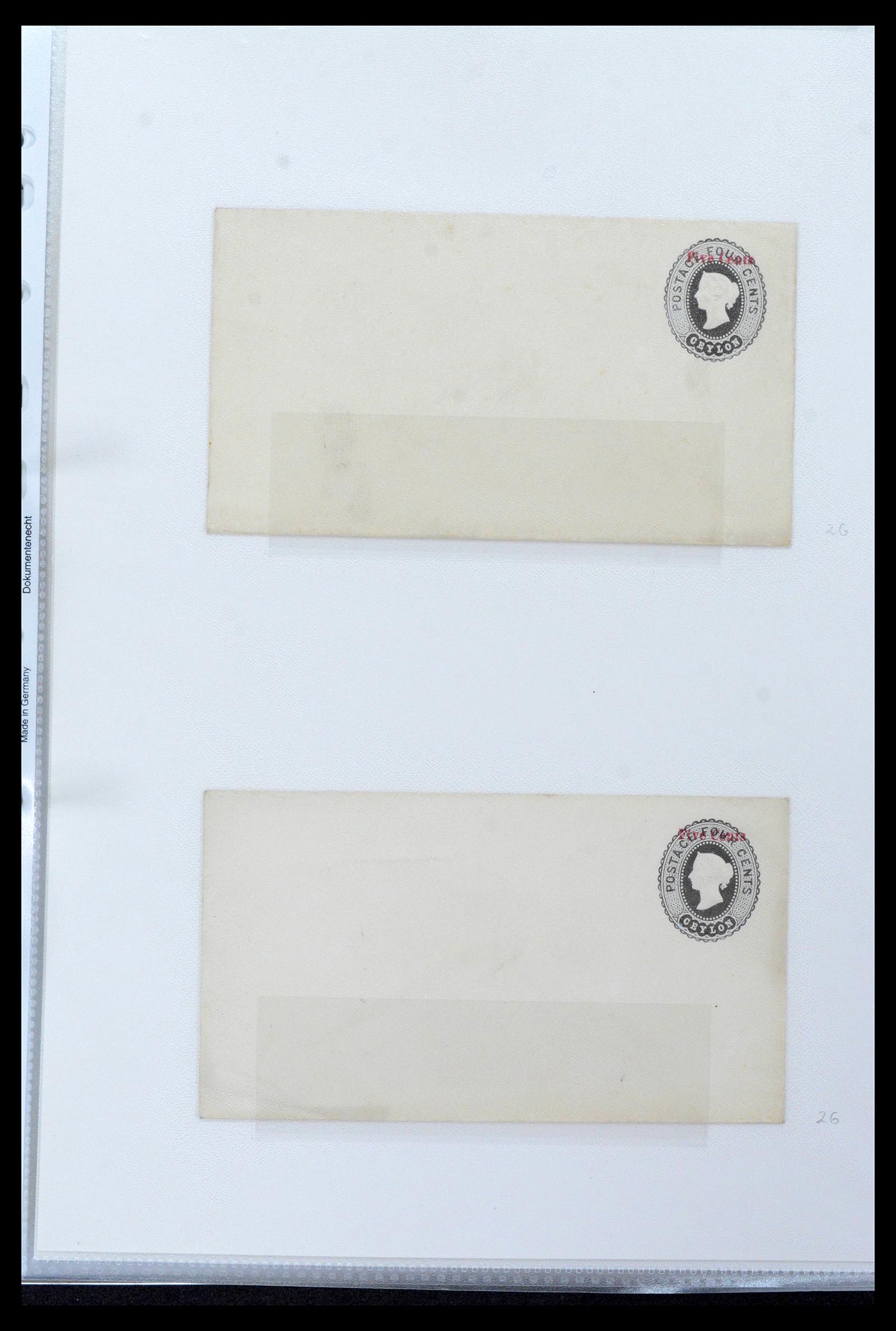 39427 0034 - Stamp collection 39427 Ceylon postal stationeries 1886-1969.