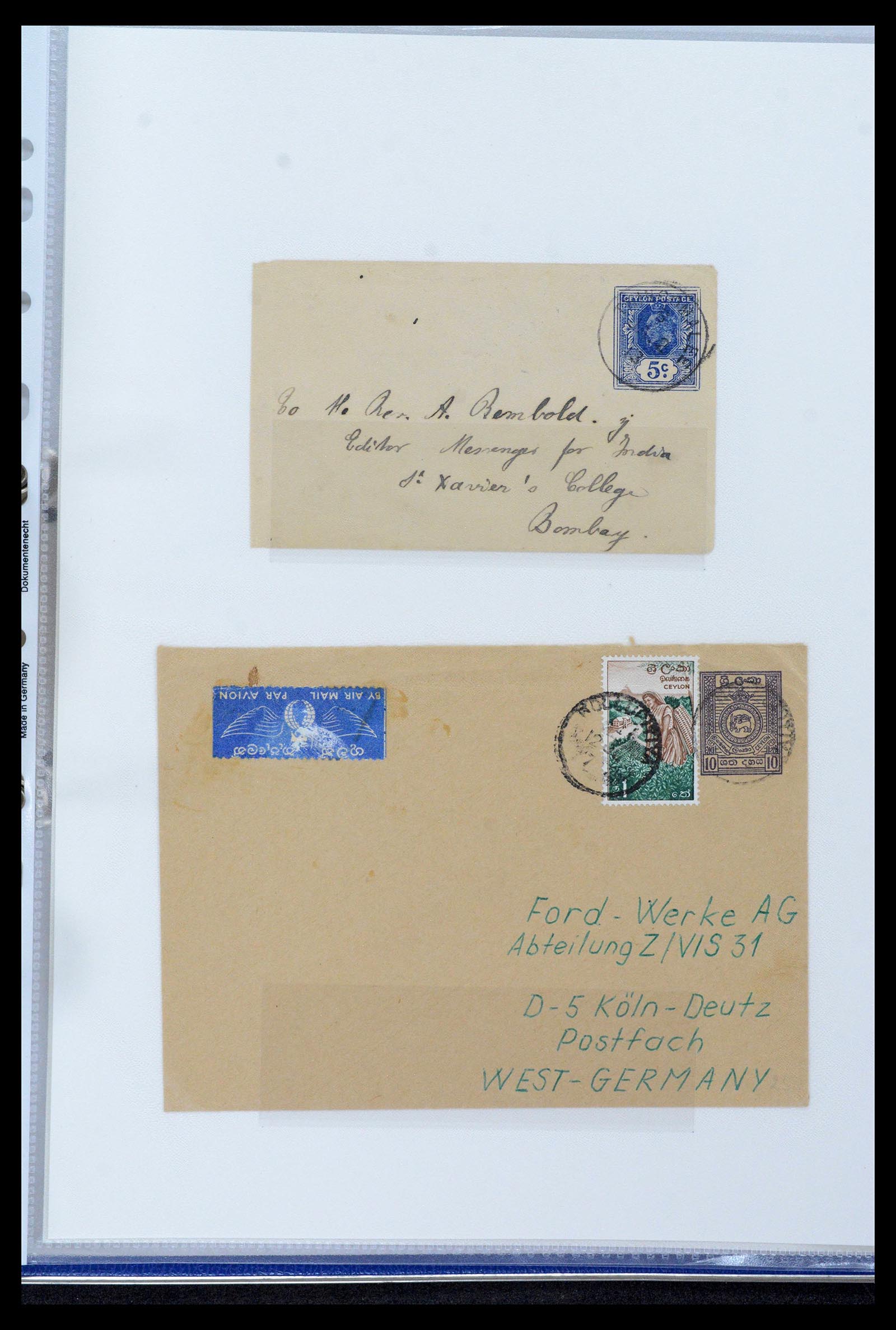 39427 0053 - Stamp collection 39427 Ceylon postal stationeries 1886-1969.