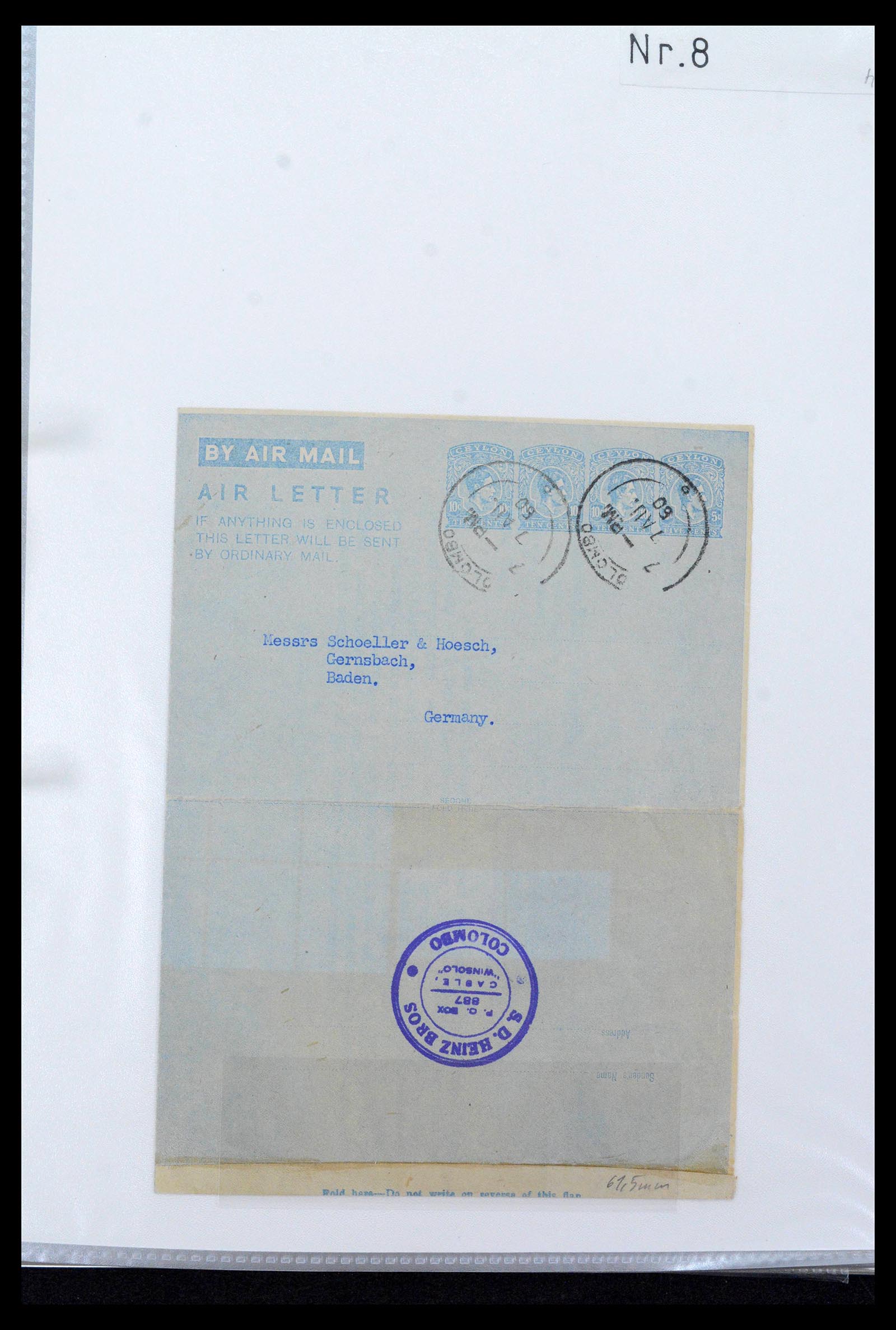 39427 0058 - Stamp collection 39427 Ceylon postal stationeries 1886-1969.