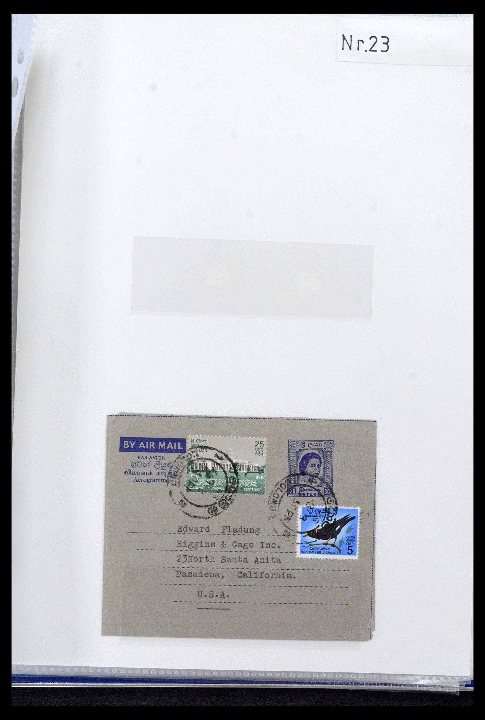 39427 0086 - Stamp collection 39427 Ceylon postal stationeries 1886-1969.