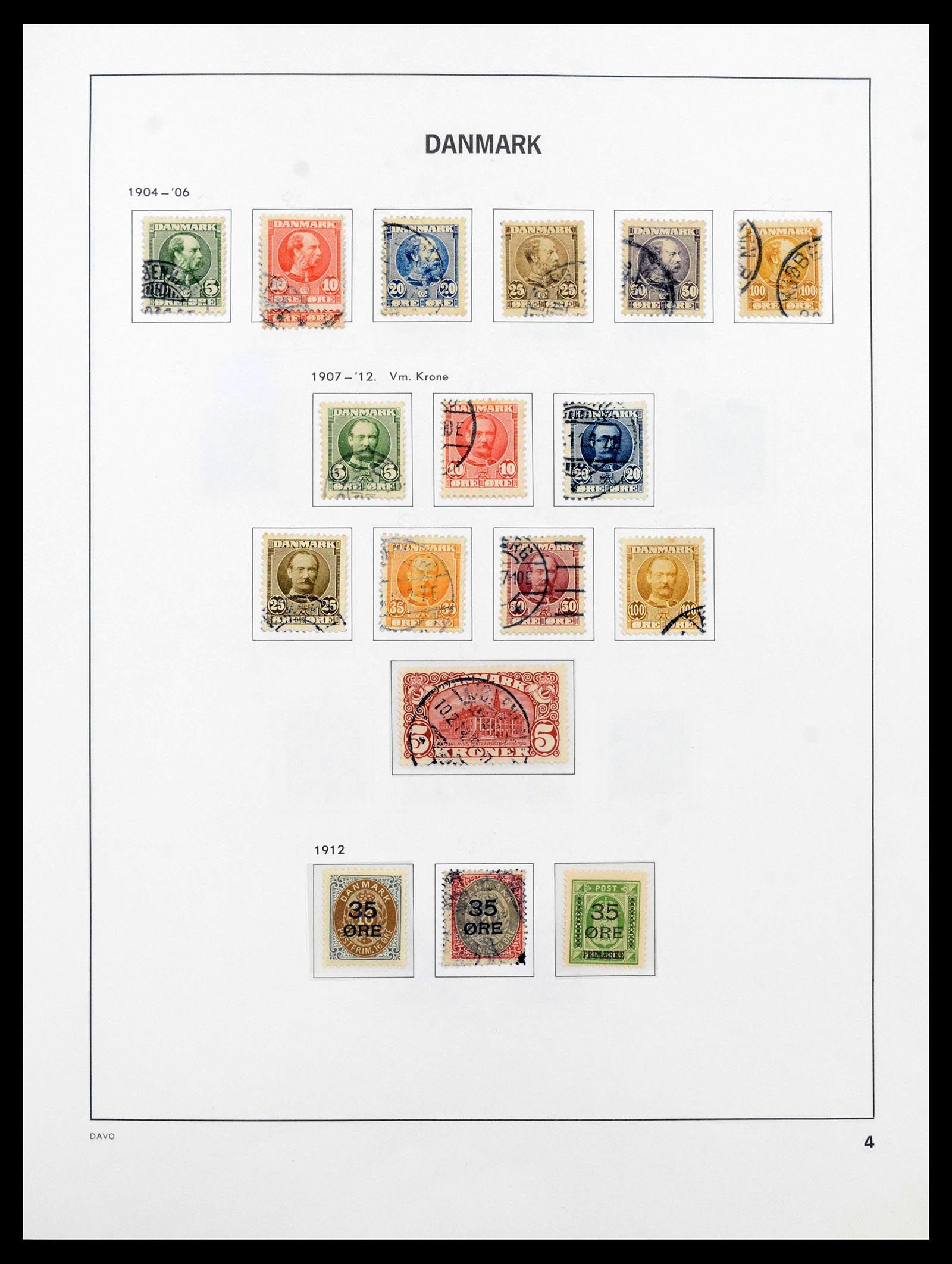 39428 0005 - Postzegelverzameling 39428 Denemarken 1851-2019.