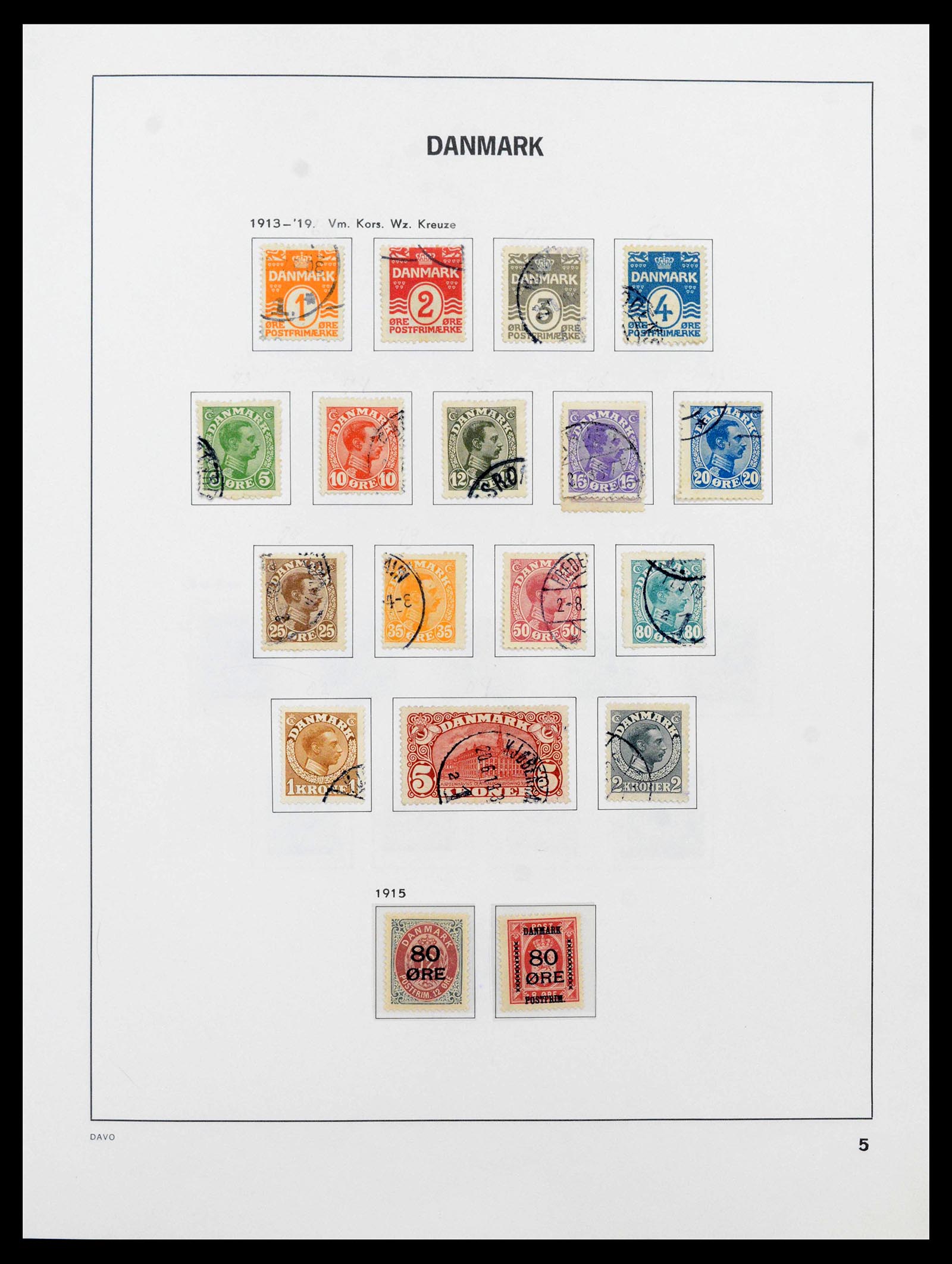 39428 0006 - Postzegelverzameling 39428 Denemarken 1851-2019.