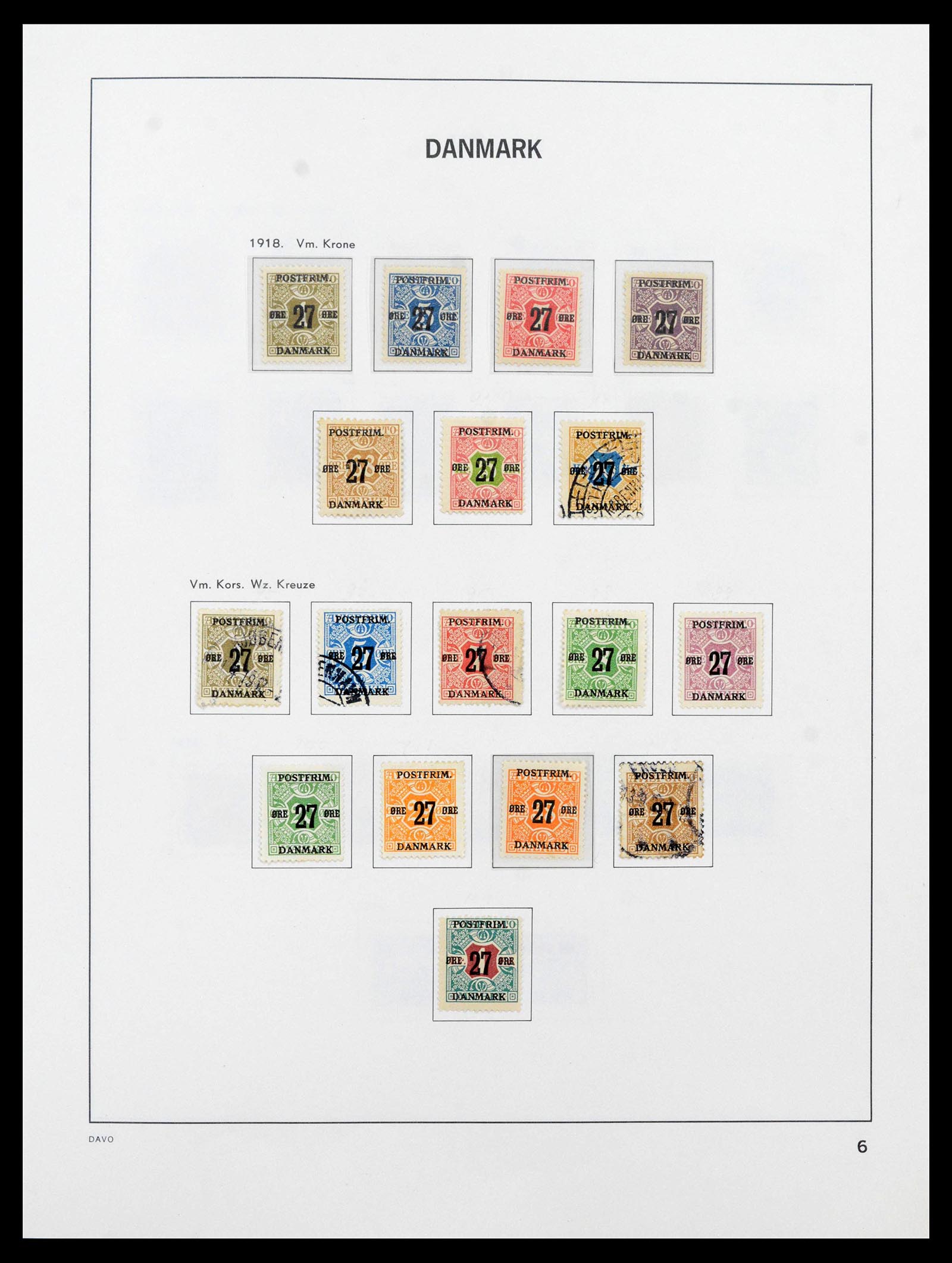 39428 0007 - Postzegelverzameling 39428 Denemarken 1851-2019.