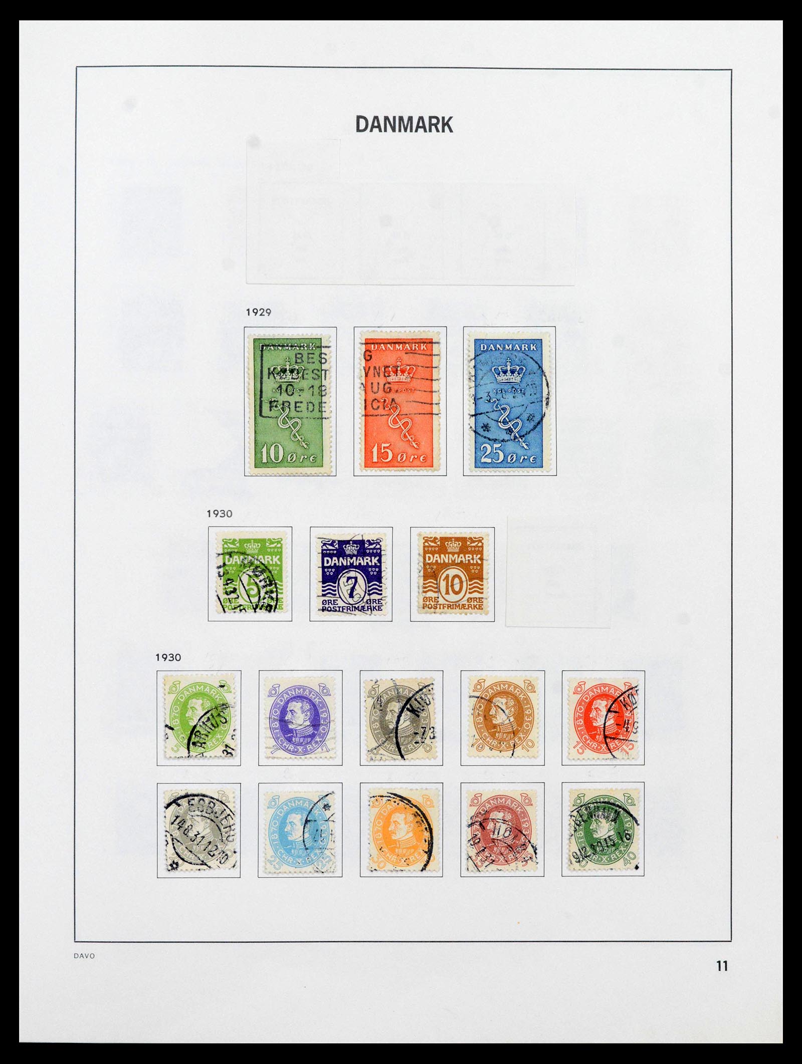 39428 0012 - Postzegelverzameling 39428 Denemarken 1851-2019.
