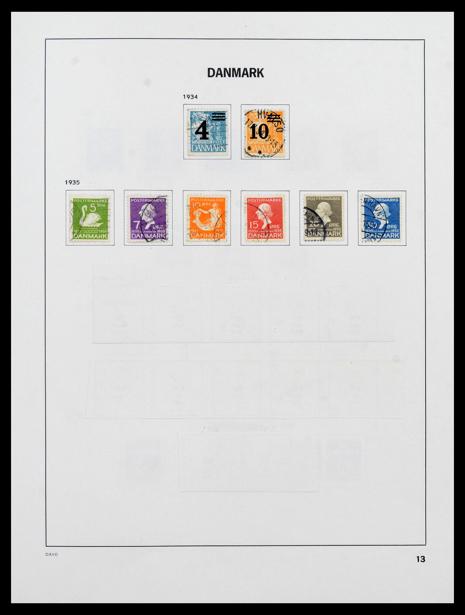 39428 0014 - Postzegelverzameling 39428 Denemarken 1851-2019.