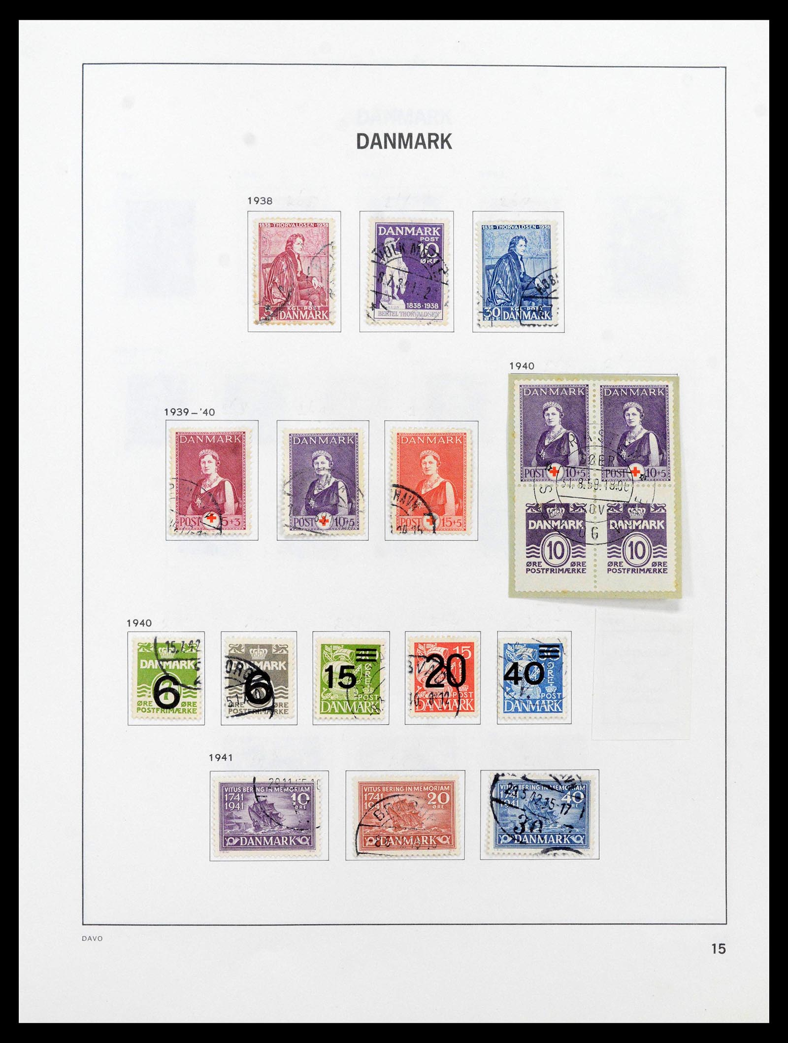 39428 0017 - Postzegelverzameling 39428 Denemarken 1851-2019.