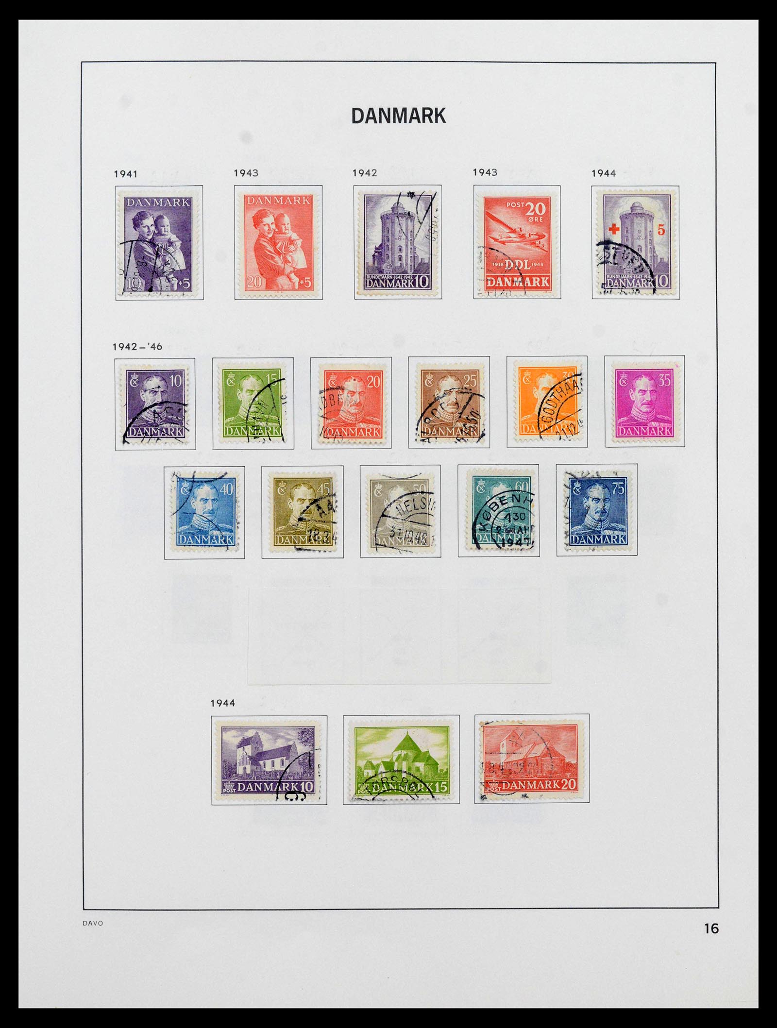 39428 0018 - Postzegelverzameling 39428 Denemarken 1851-2019.