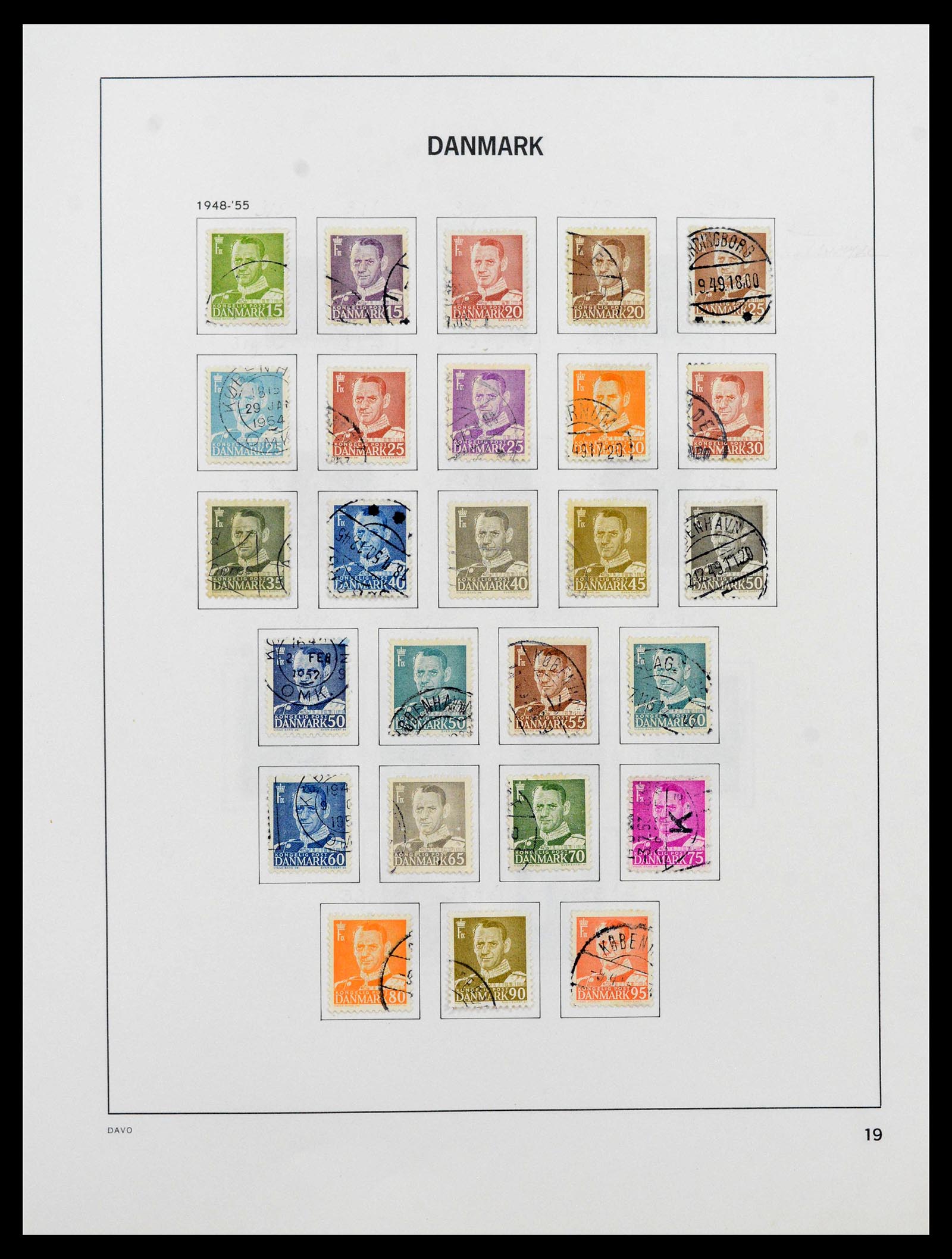 39428 0021 - Postzegelverzameling 39428 Denemarken 1851-2019.