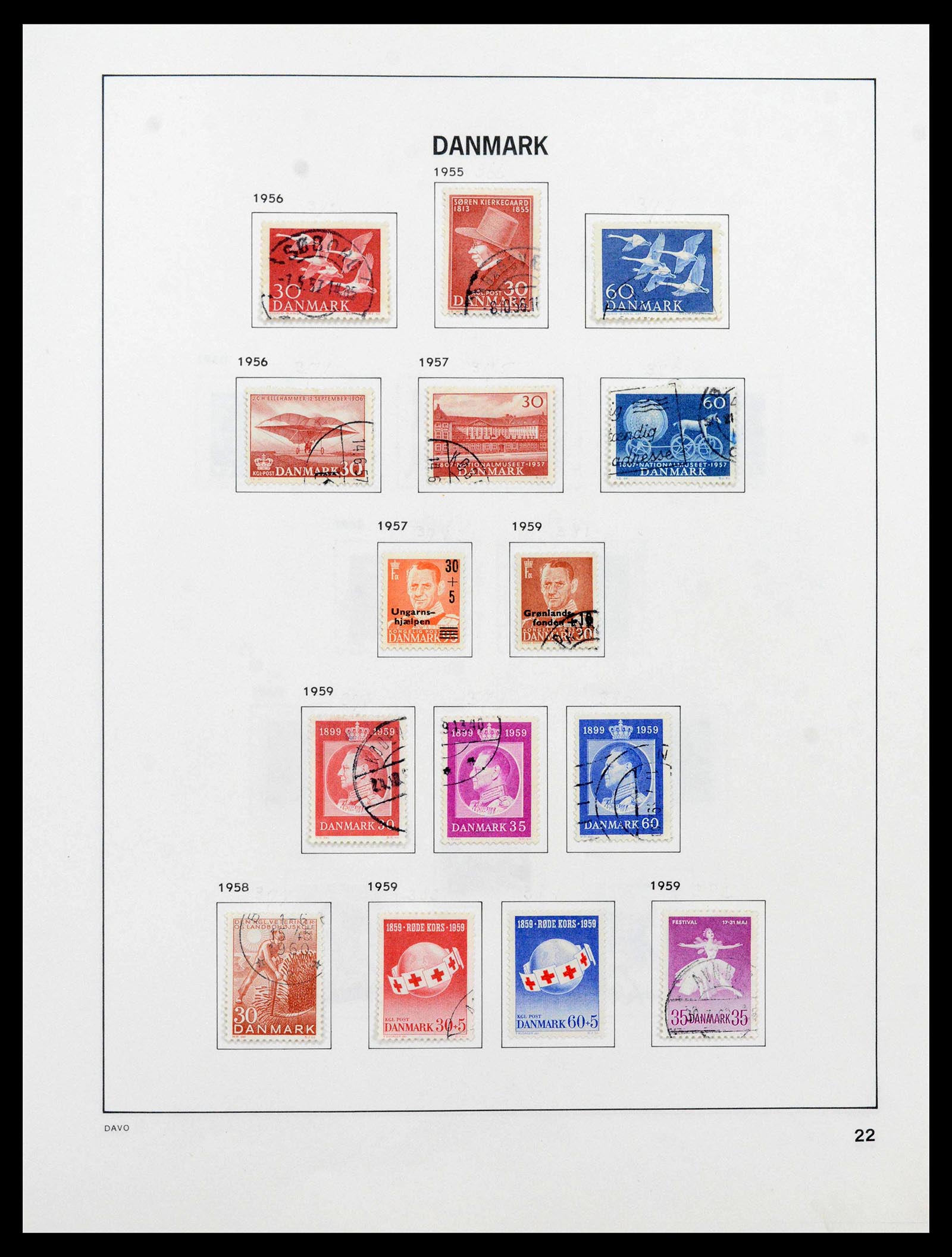 39428 0024 - Postzegelverzameling 39428 Denemarken 1851-2019.