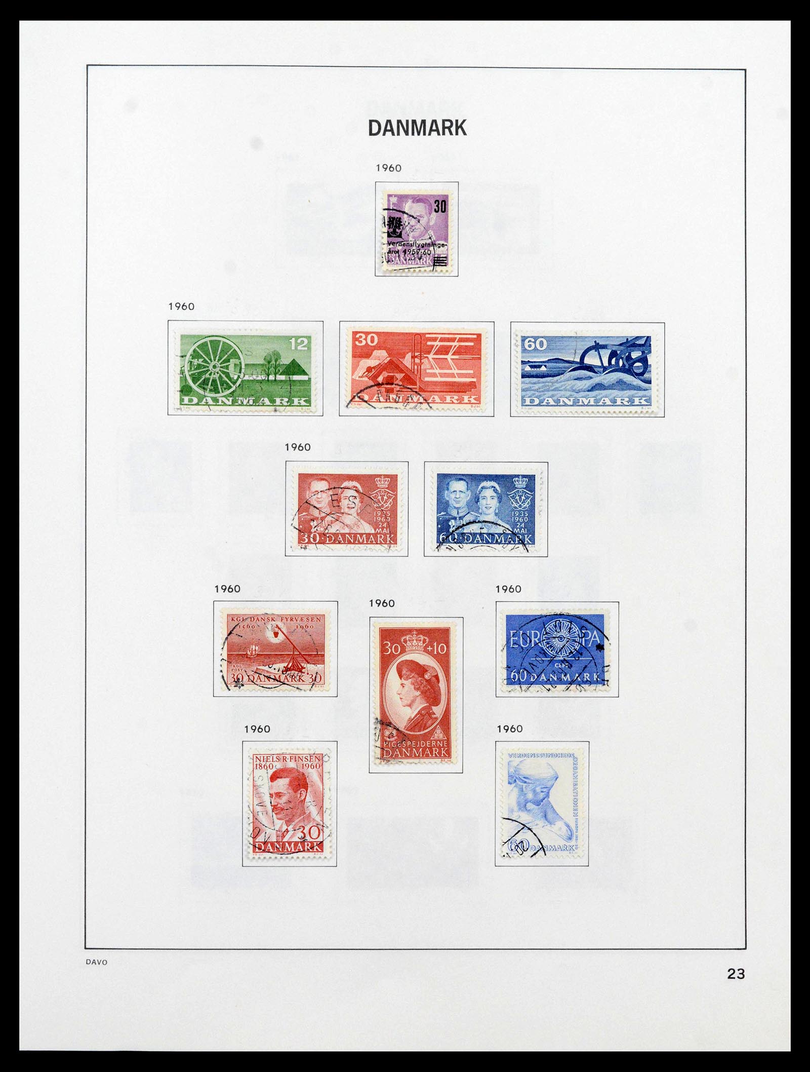 39428 0025 - Postzegelverzameling 39428 Denemarken 1851-2019.