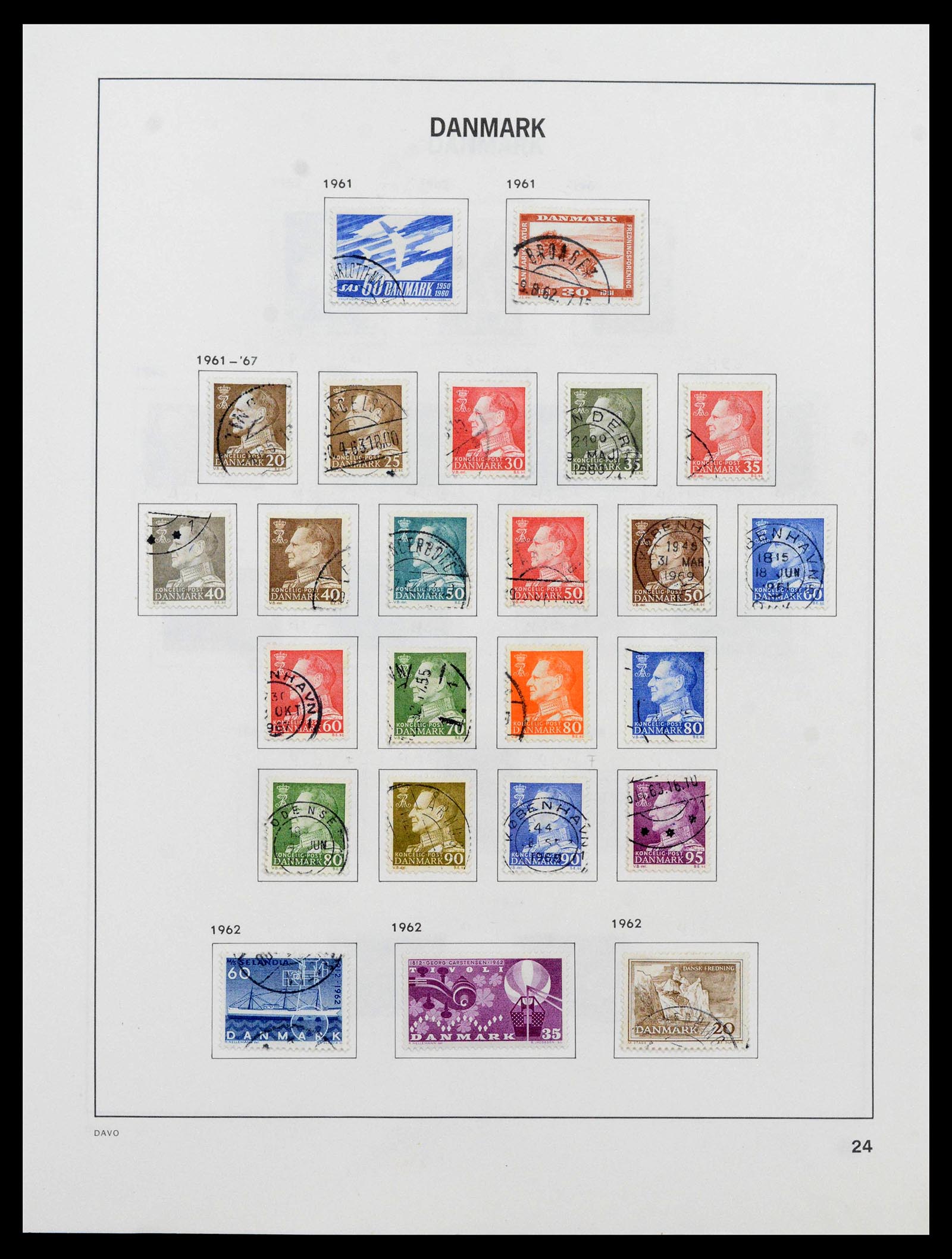 39428 0026 - Postzegelverzameling 39428 Denemarken 1851-2019.