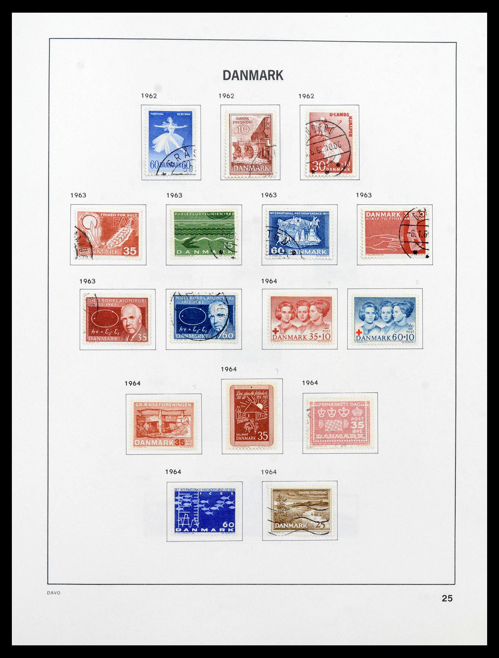39428 0027 - Postzegelverzameling 39428 Denemarken 1851-2019.