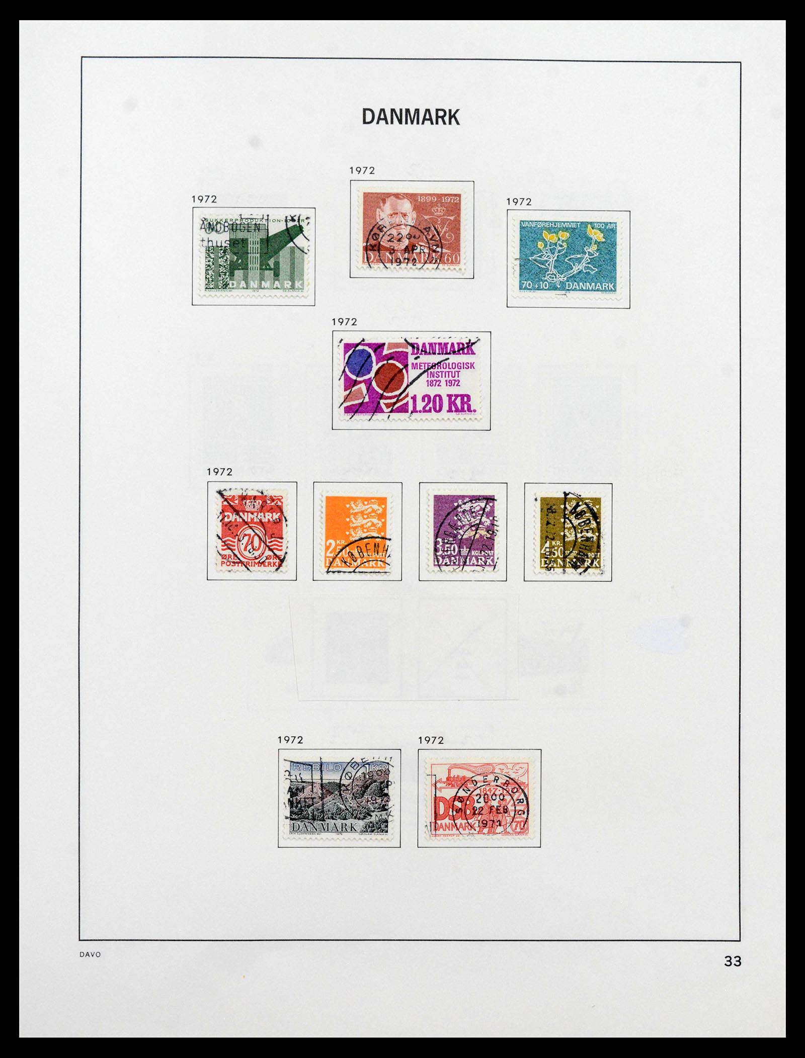 39428 0034 - Postzegelverzameling 39428 Denemarken 1851-2019.