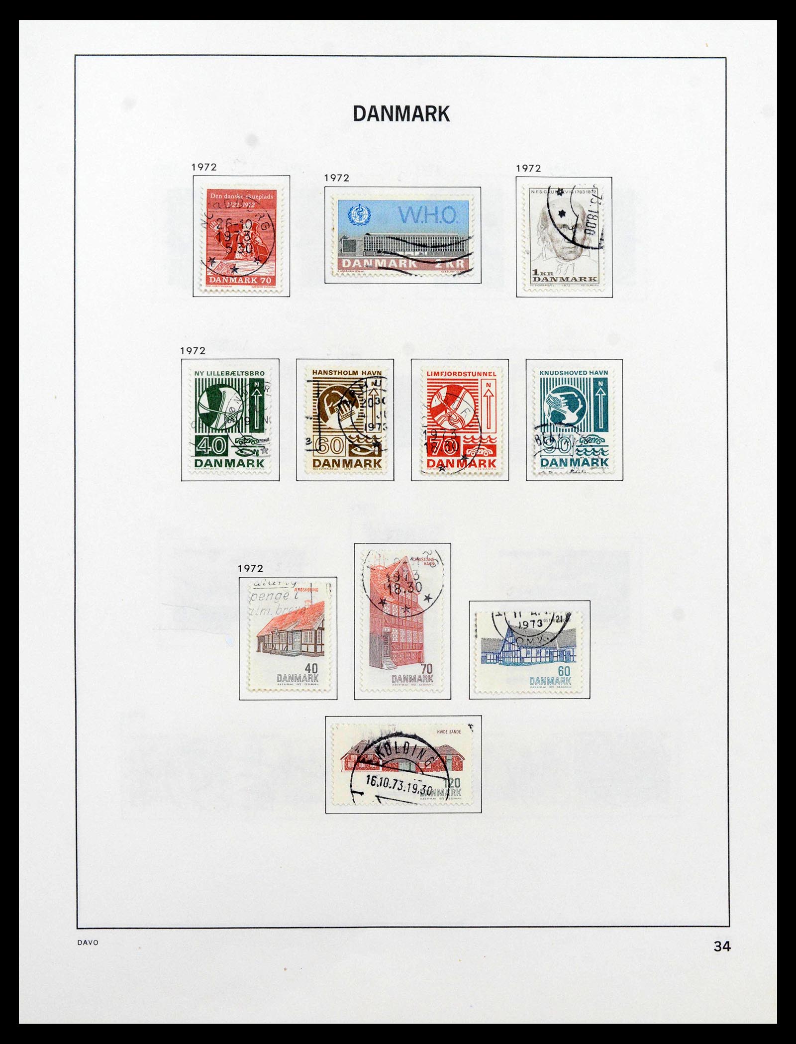 39428 0035 - Postzegelverzameling 39428 Denemarken 1851-2019.