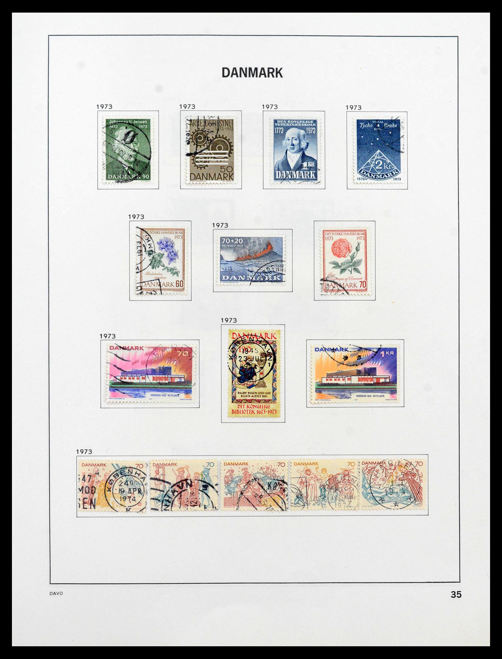 39428 0036 - Postzegelverzameling 39428 Denemarken 1851-2019.