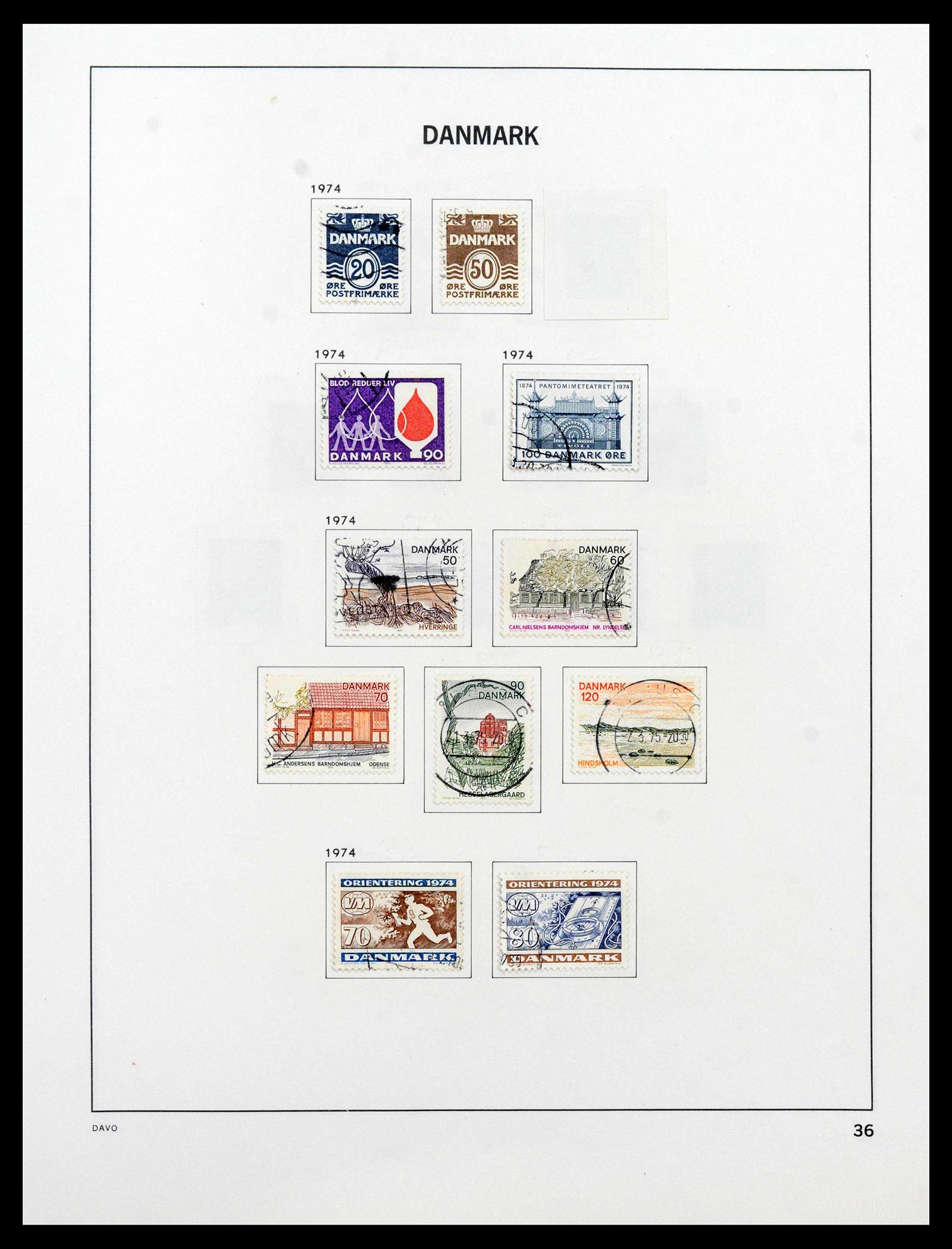 39428 0037 - Postzegelverzameling 39428 Denemarken 1851-2019.