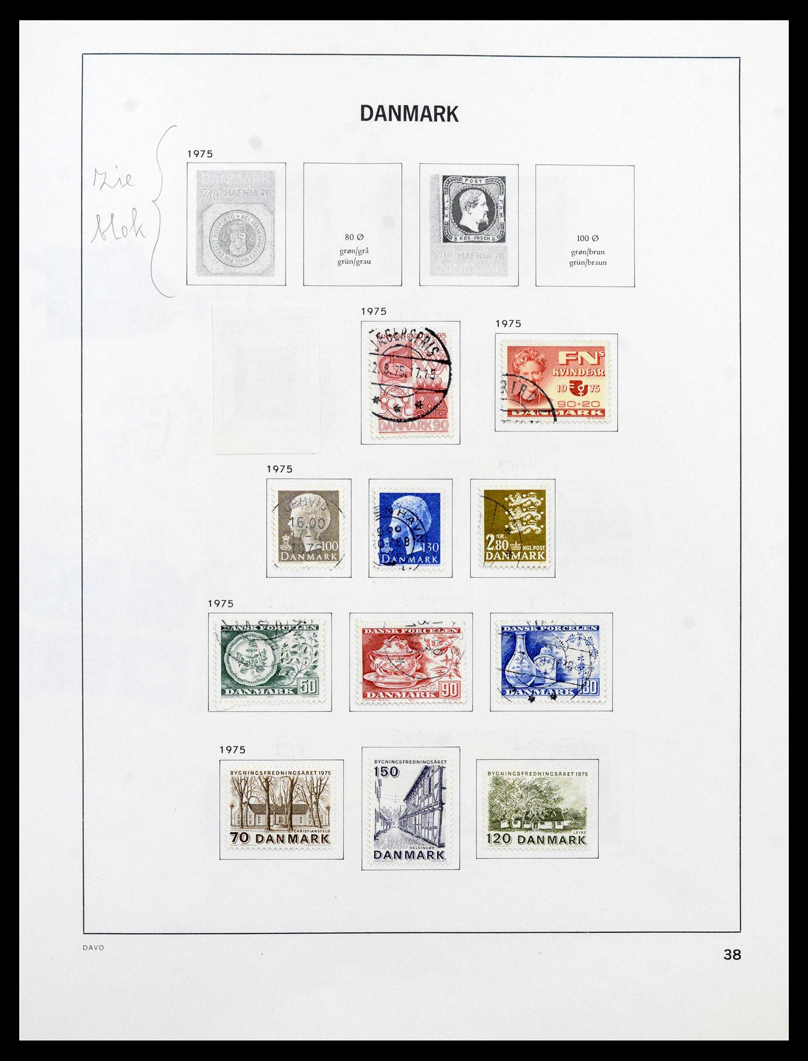 39428 0039 - Postzegelverzameling 39428 Denemarken 1851-2019.