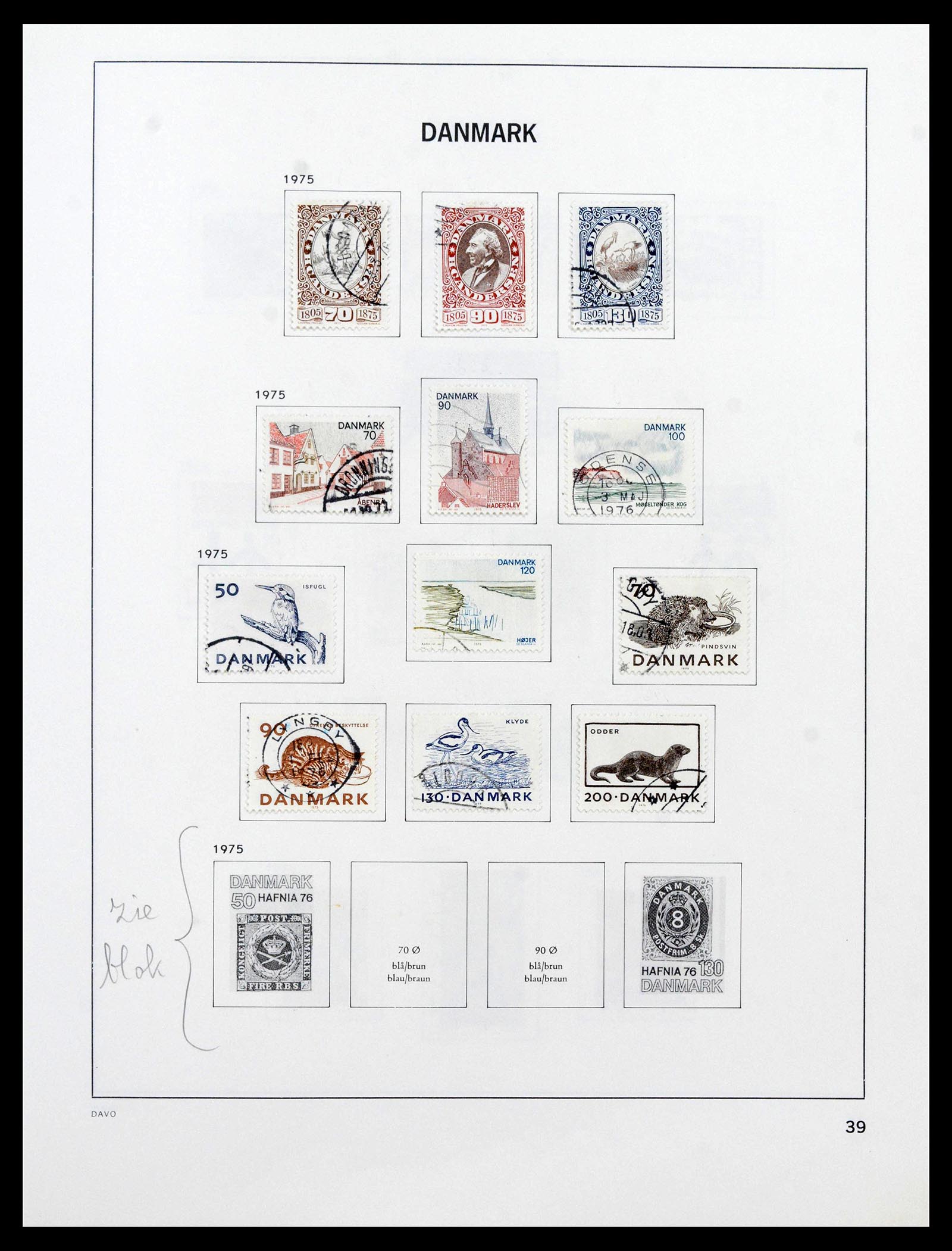 39428 0041 - Postzegelverzameling 39428 Denemarken 1851-2019.