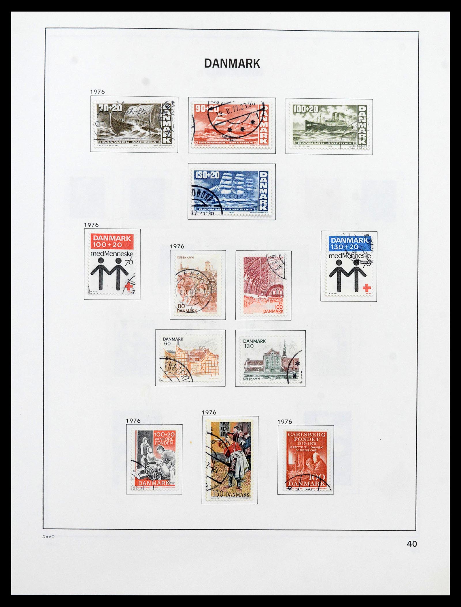 39428 0042 - Postzegelverzameling 39428 Denemarken 1851-2019.