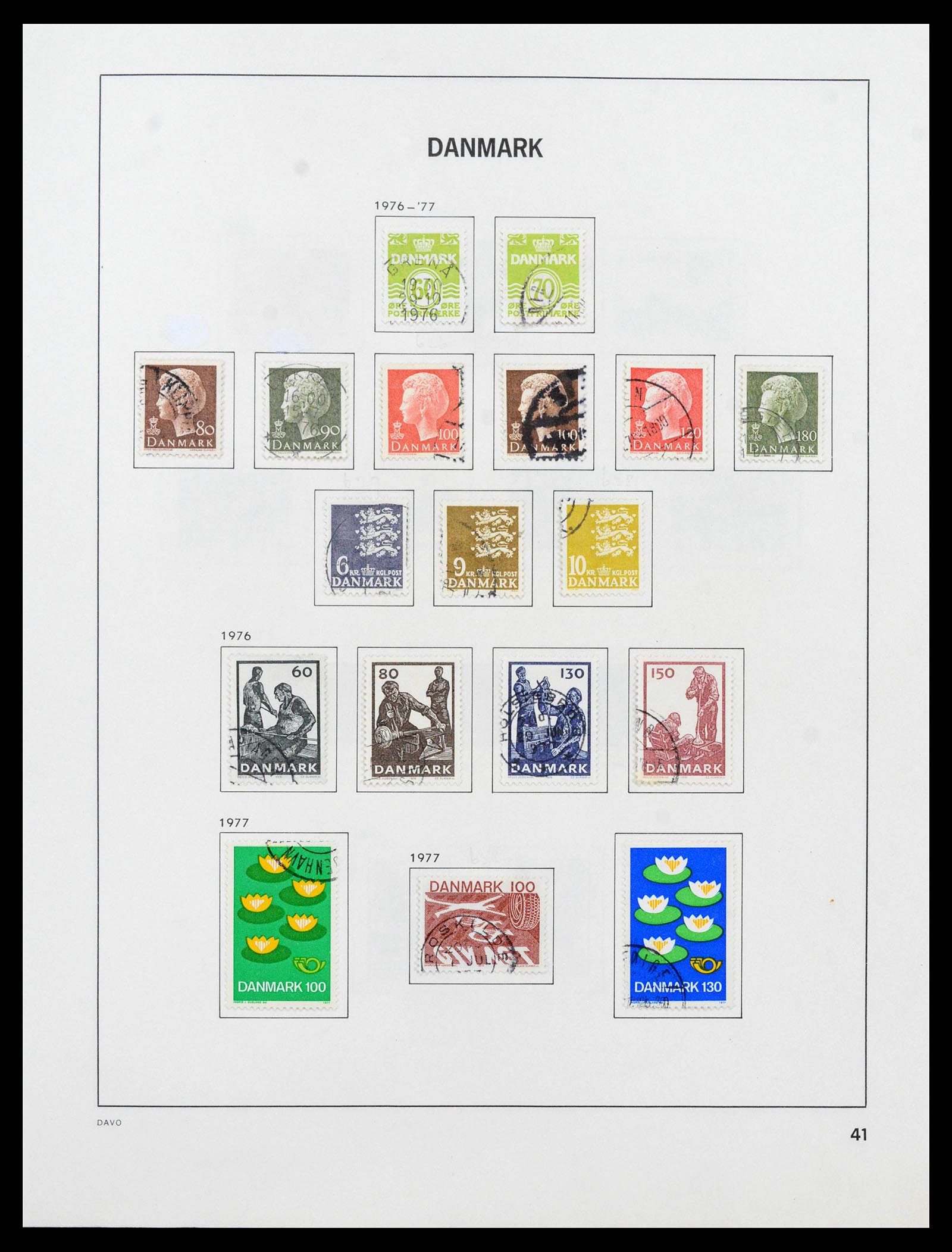 39428 0043 - Postzegelverzameling 39428 Denemarken 1851-2019.